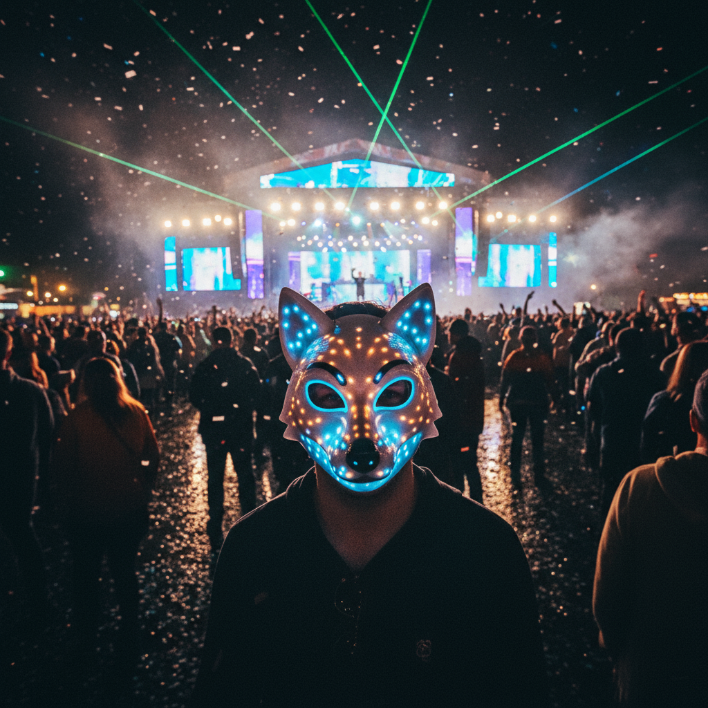 L'accessoire qui change tout : Pourquoi les masques LED sont rois des festivals