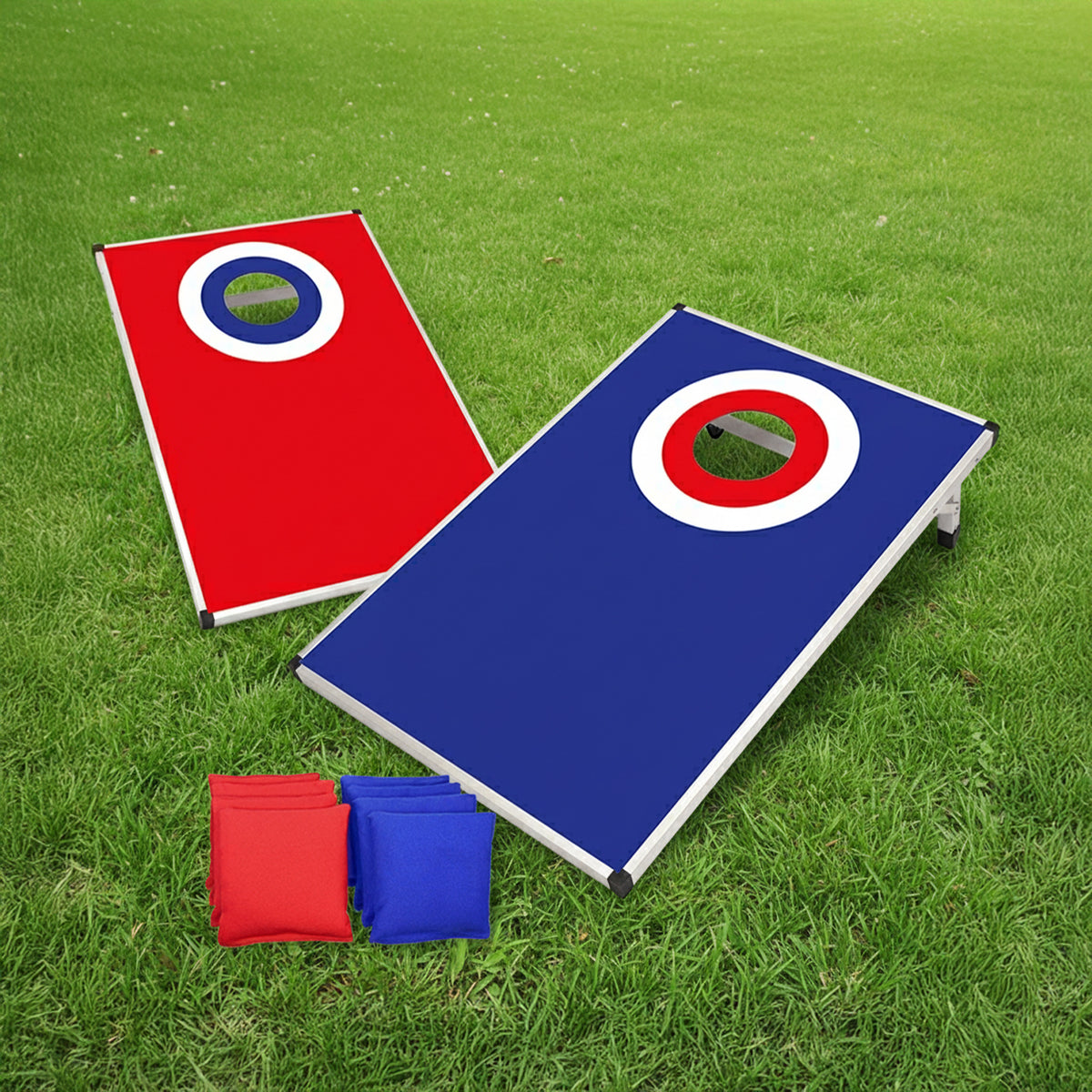 Jeu de Cornhole en Aluminium Target - Plateaux Légers Cible Extérieur & Intérieur 90 x 60 cm