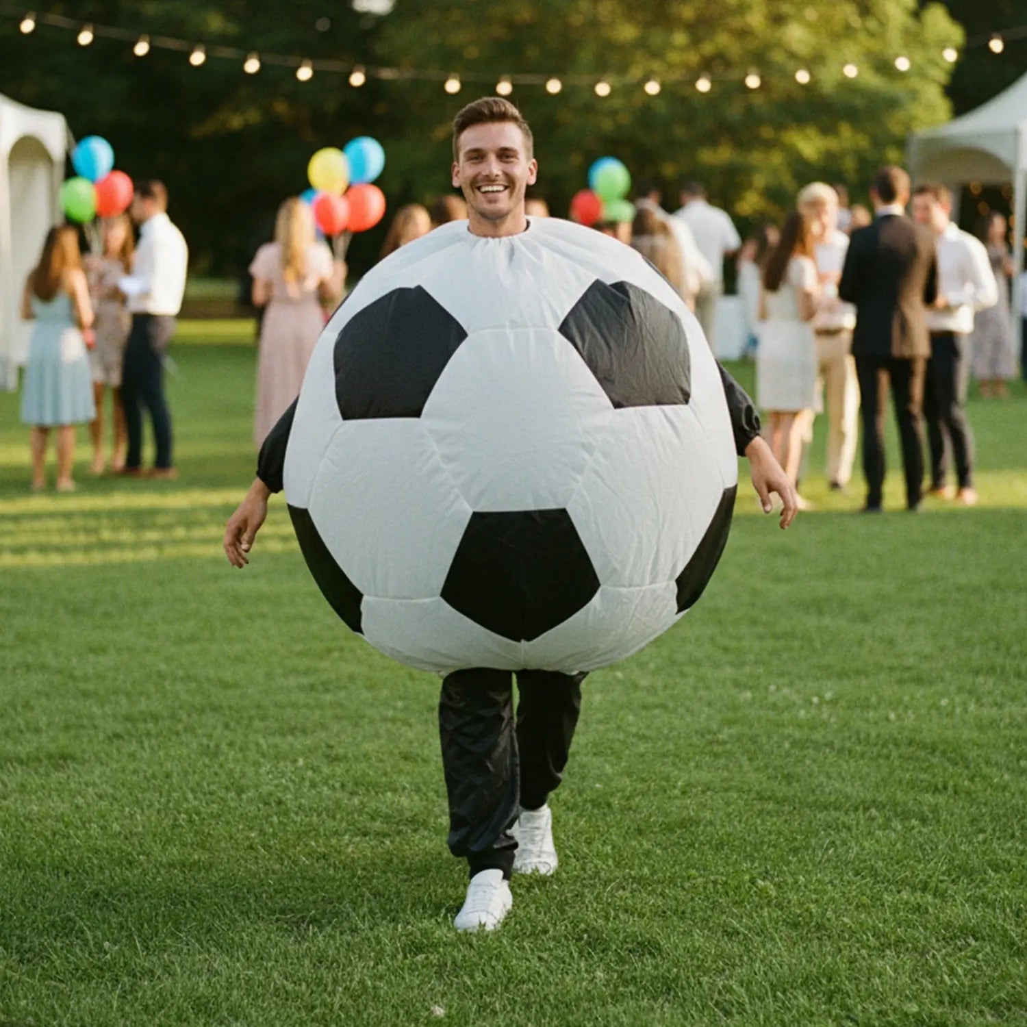 Wnvivi Costume De Football Gonflable, Costume De Ballon De Football De Carnaval Drôle, Costumes De Football D'halloween Pour Adulte