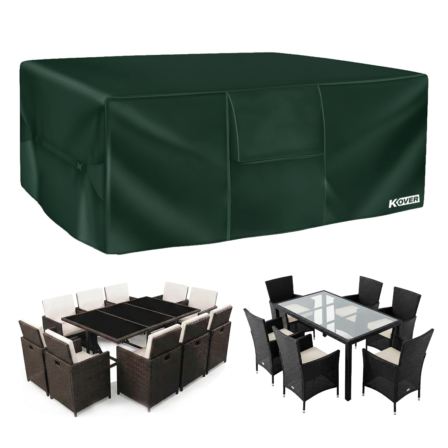 Housse Protection Table & Salon de Jardin – Vert