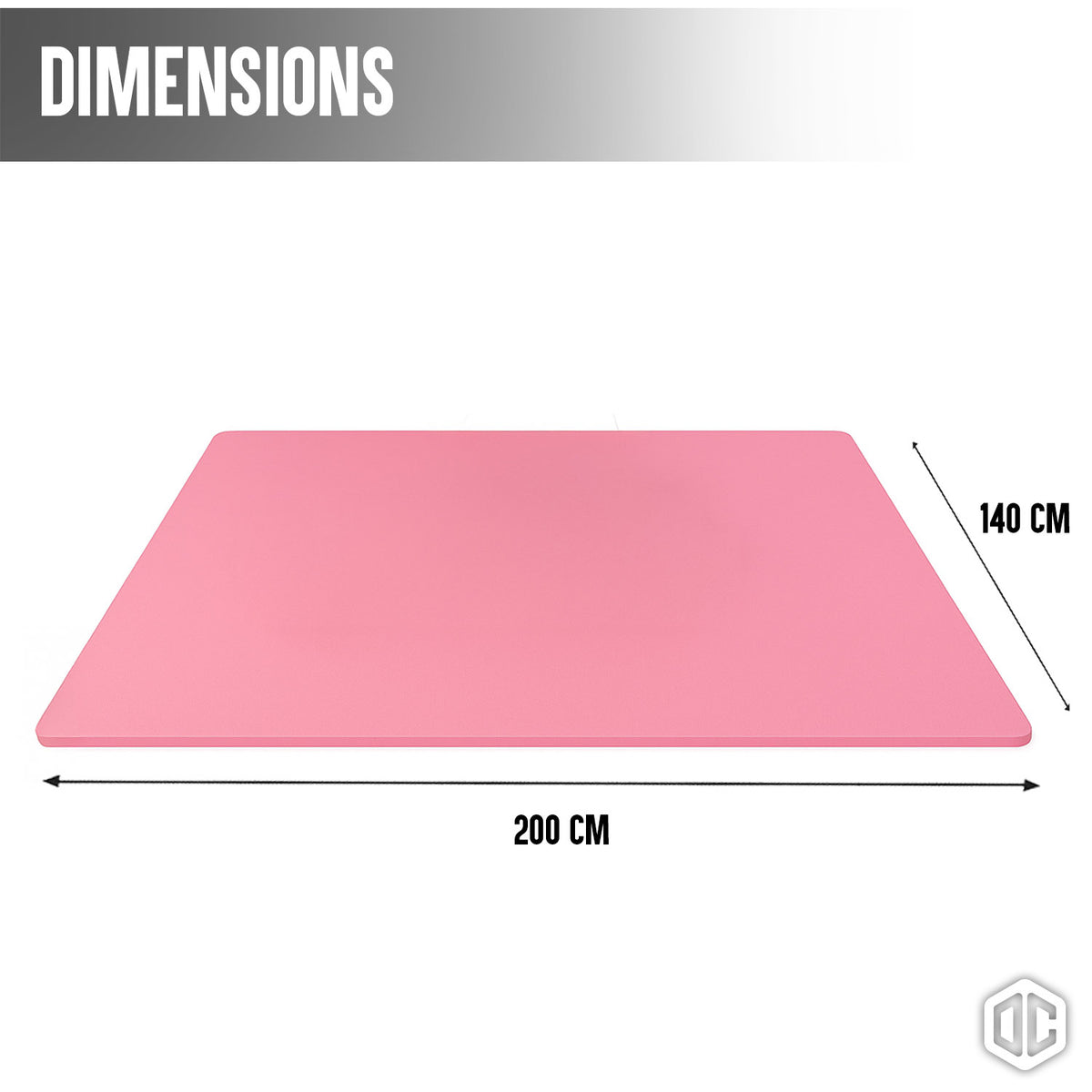 Grand Tapis de Gymnastique & Yoga Rose 200 x 140 cm - Mousse TPE Épaisse 1 cm Antidérapante