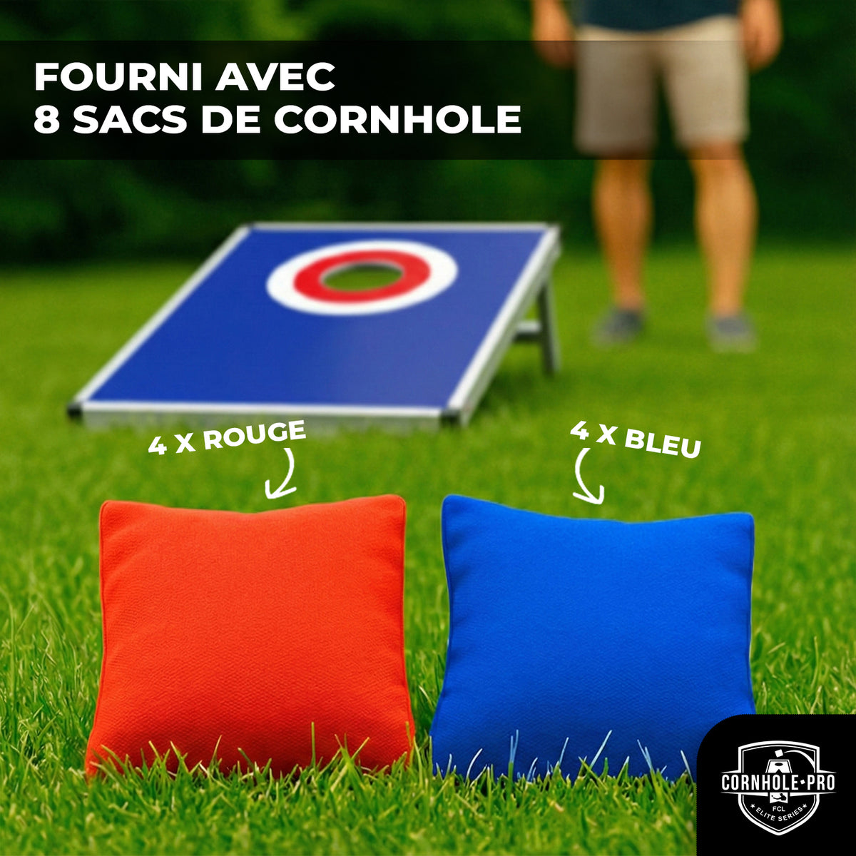 Jeu de Cornhole en Aluminium Target - Plateaux Légers Cible Extérieur & Intérieur 90 x 60 cm