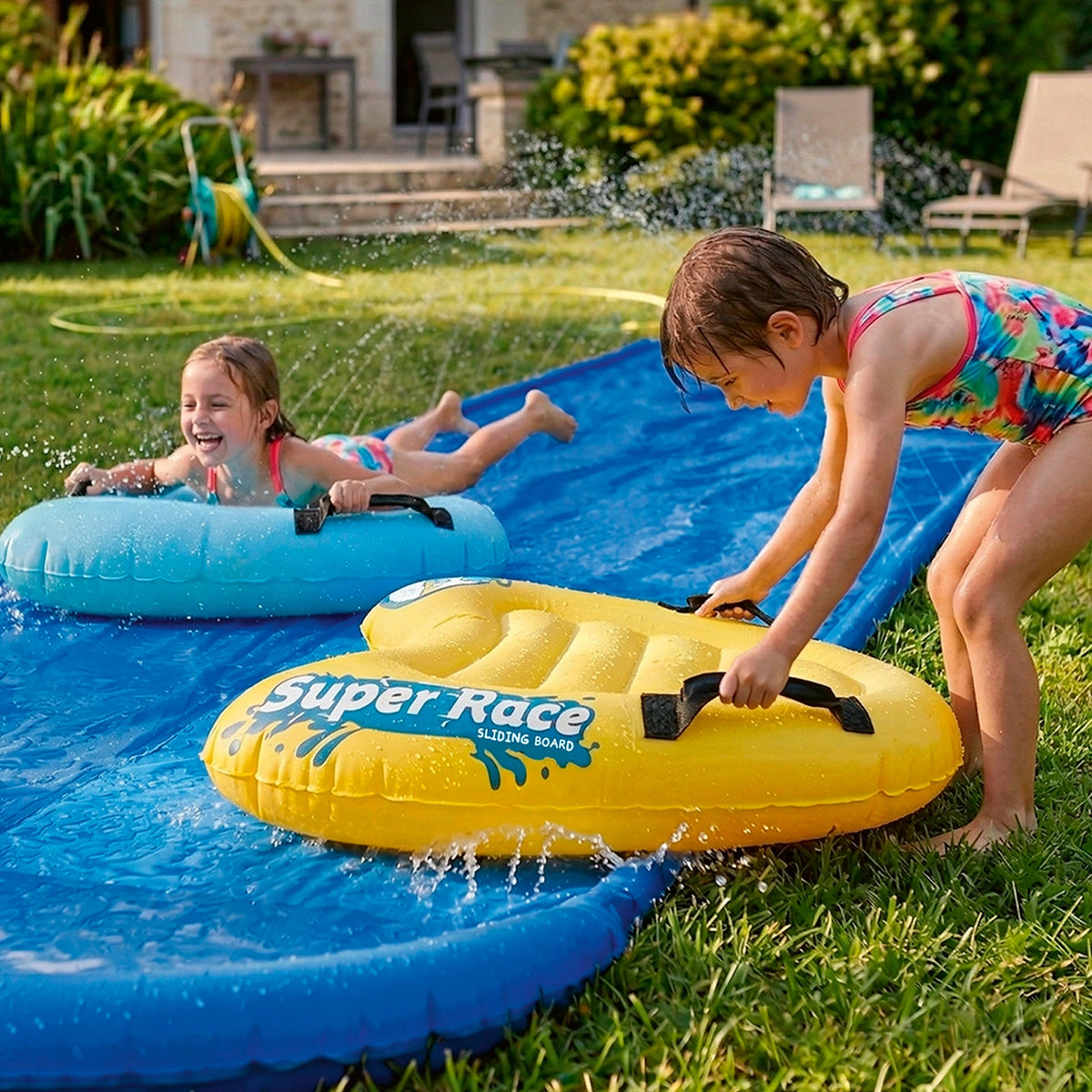 Super Race Lot De 2 Bodyboards Gonflables – Bleu Et Jaune – Pour 4-12 Ans Jusqu'à 45 Kg – Poignées Nylon – Qualité Premium – OriginalCup