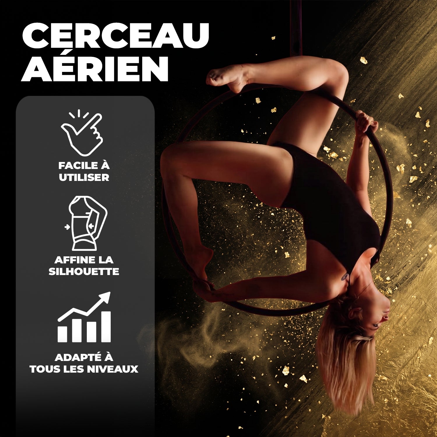 Aero Hoop 80 cm – Aerial Yoga Set