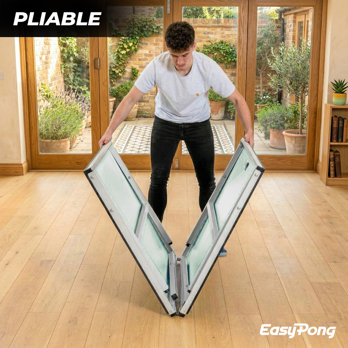 Table de Ping-Pong Pliable EasyPong® Gris - Format Pliant 182 x 91 cm Design Moderne