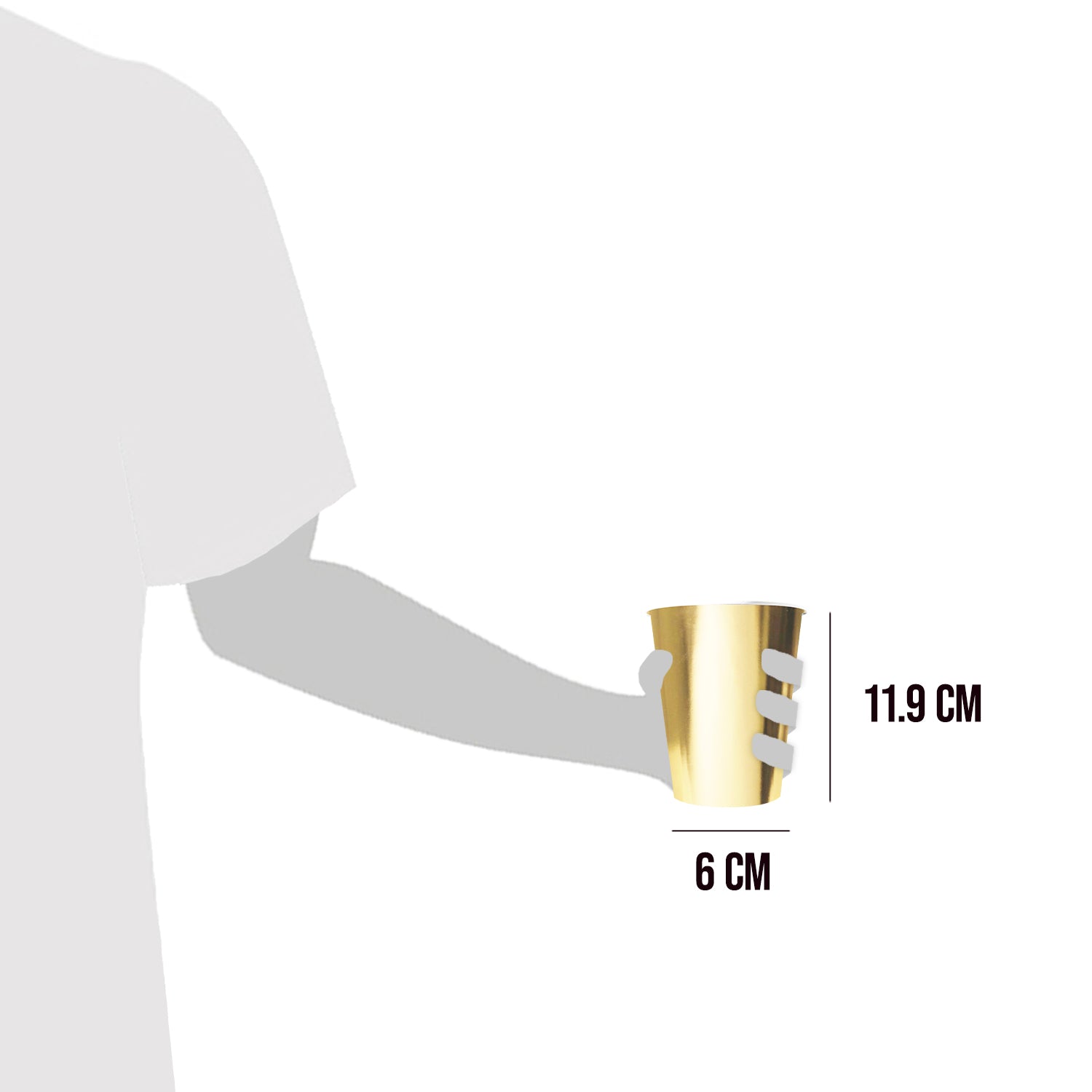 20 Paper Cups Dorés 53cl