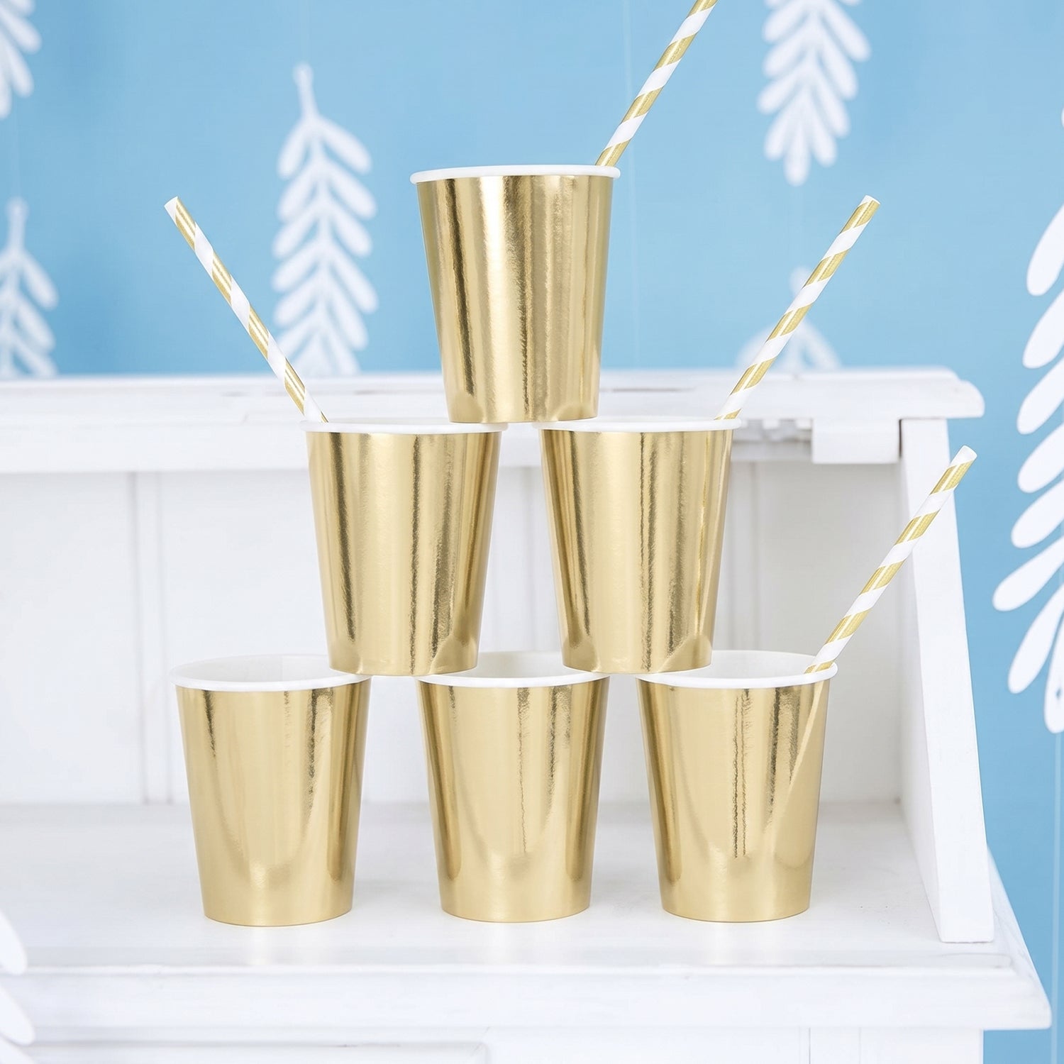 20 Gobelets en Carton Dorés 53 cl