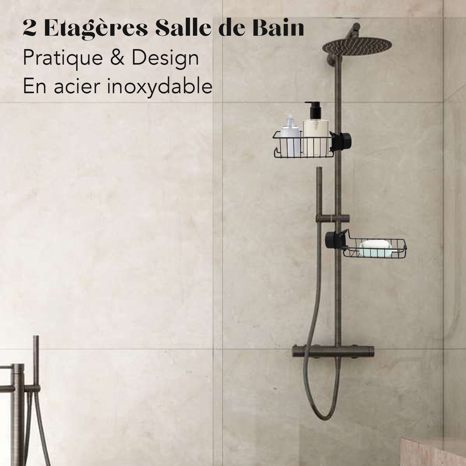 2 Etagères pour Salle de Bain