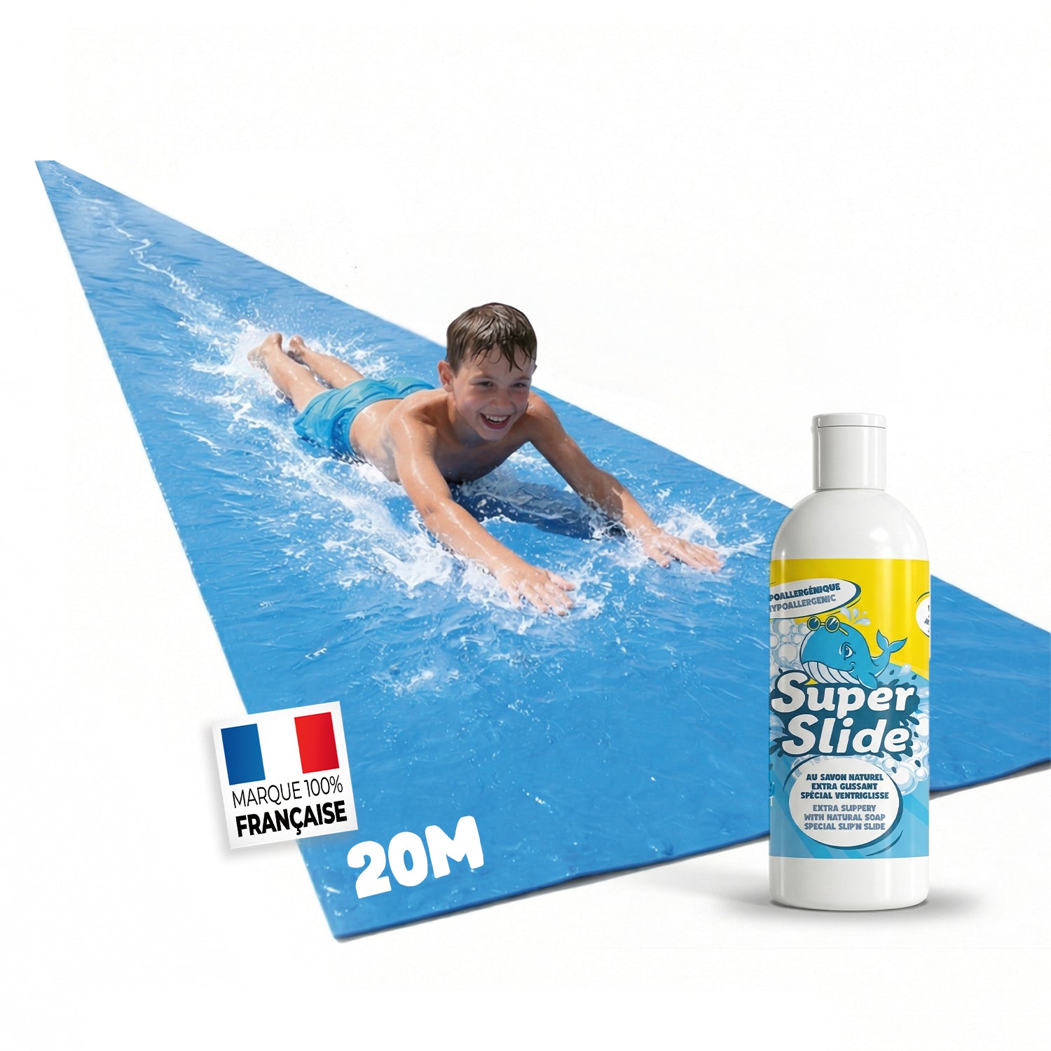 Ventriglisse 20 mètres + Savon Naturel 1 litre – Double Glisse