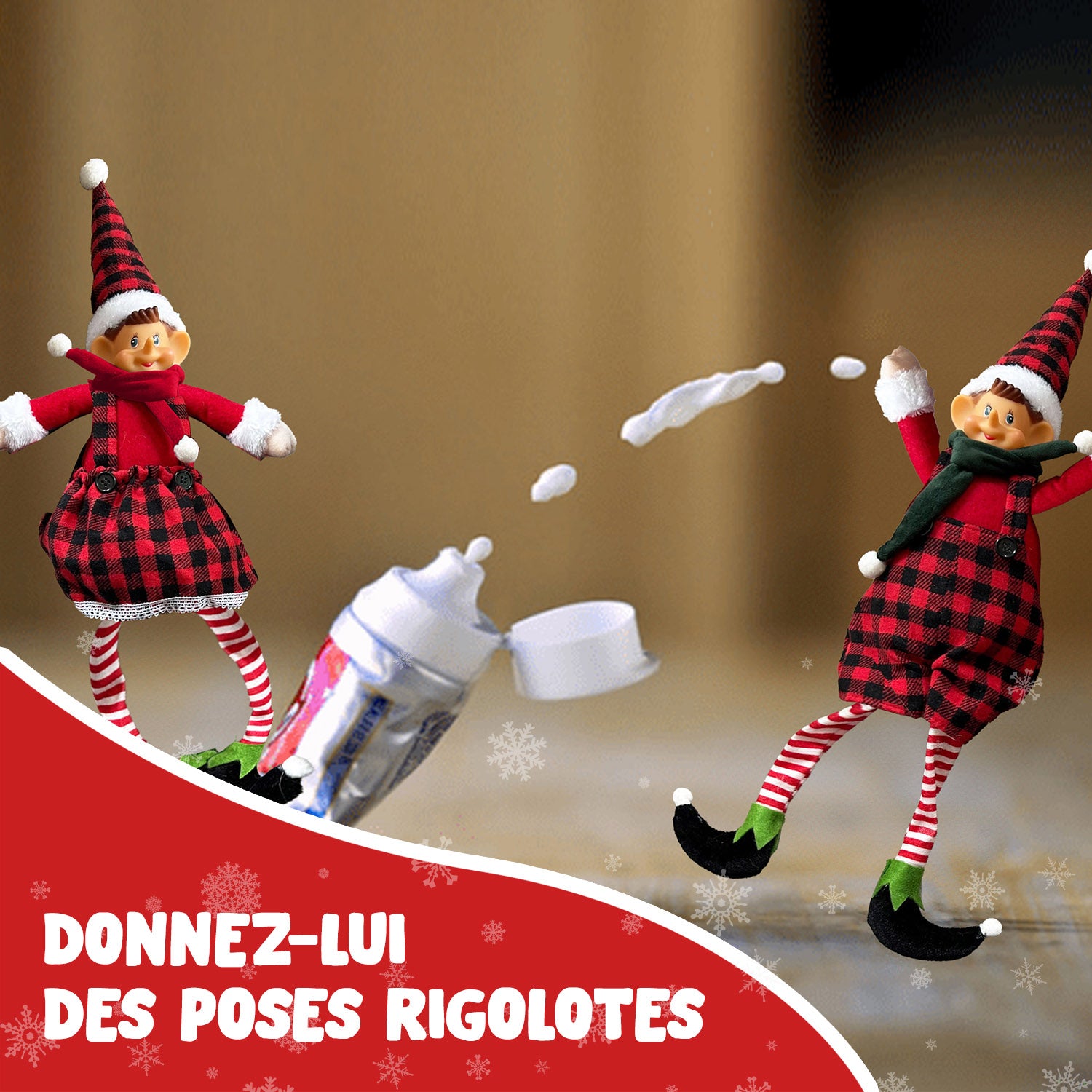 Lutin Farceur de Noël 53 cm – Garçon