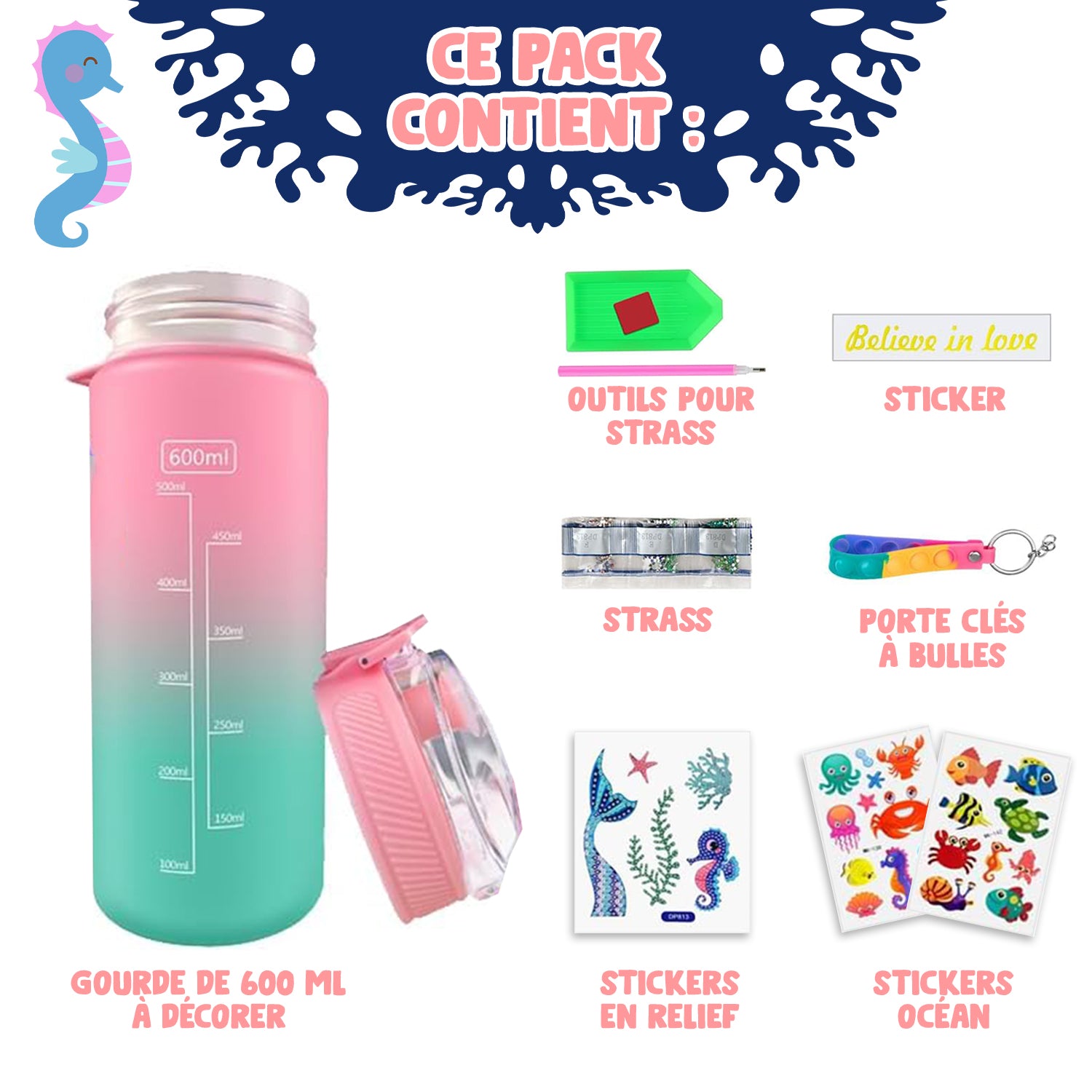 Gourde Personnalisable Sirène