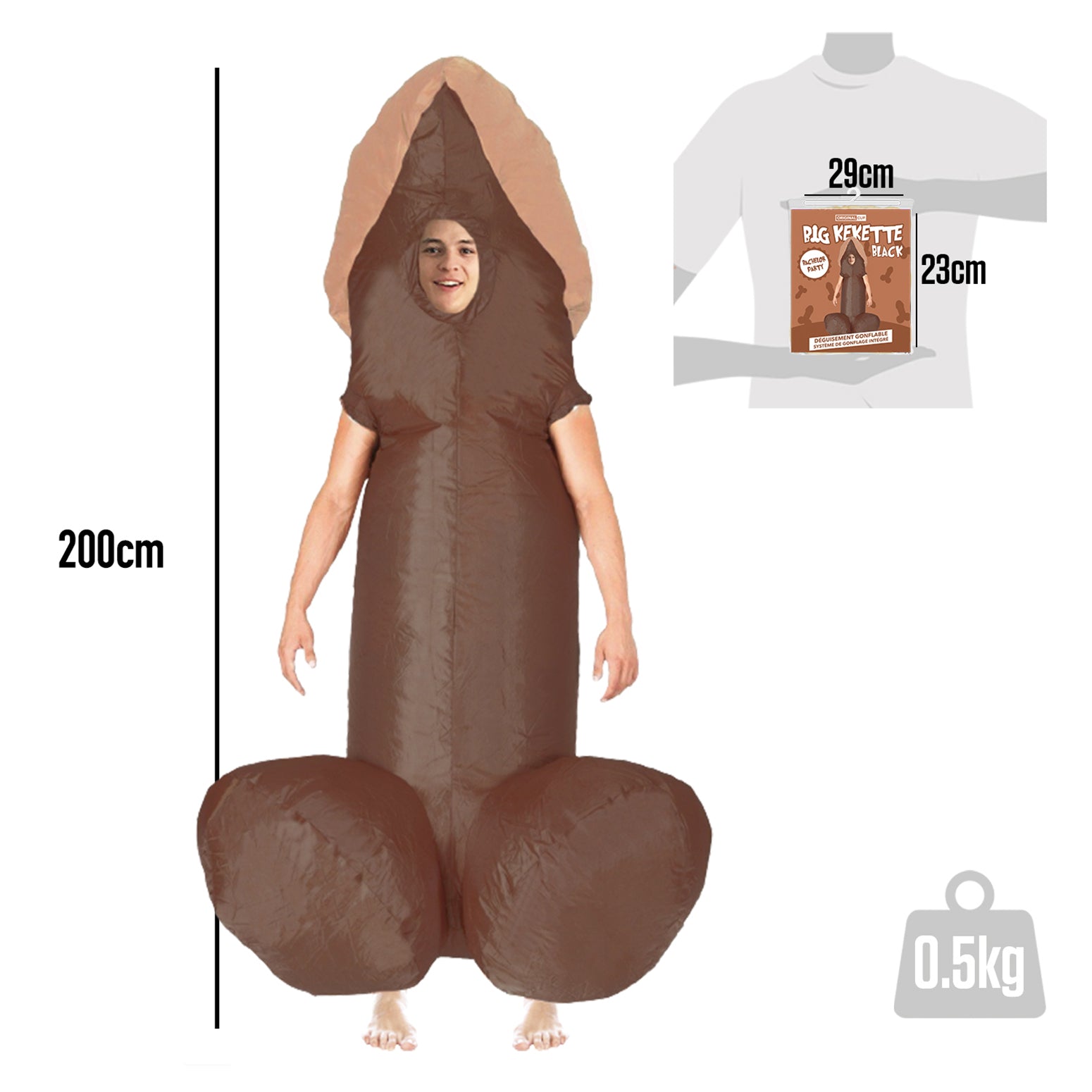 Costume Gonflable Adulte – Kekette Noire