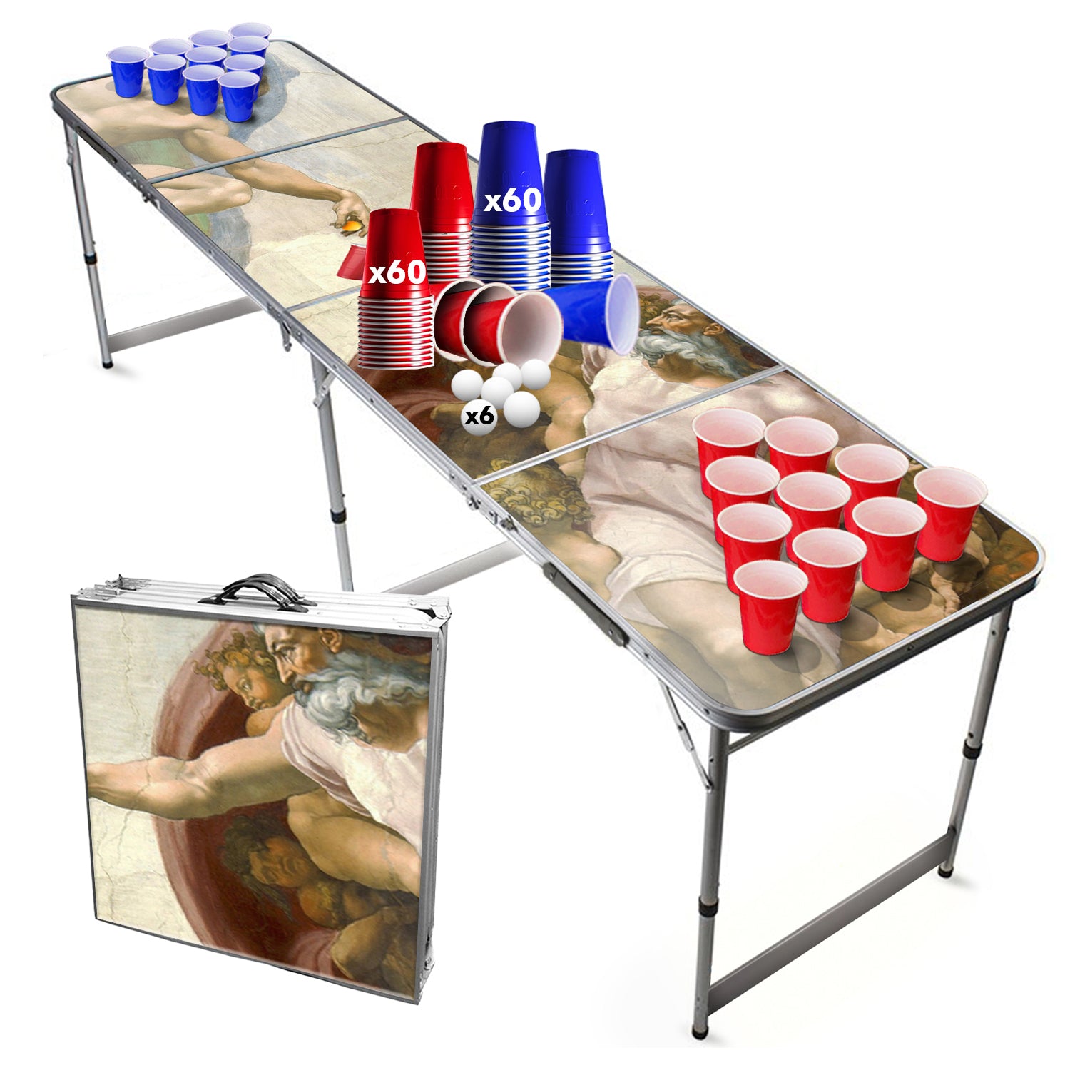 Table Beer Pong God Pong – Pack Cups & Balles