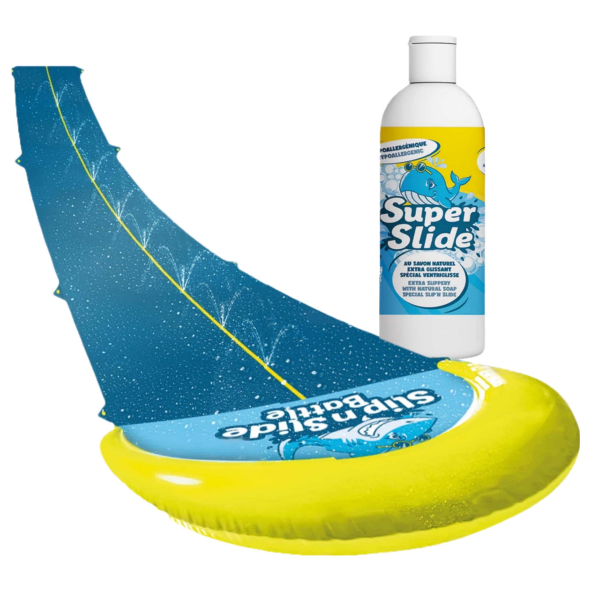 Pack Ventriglisse - 1 Tapis de Glisse Double Piste 10 Mètres + 1 Litre Savon Extra-Glissant