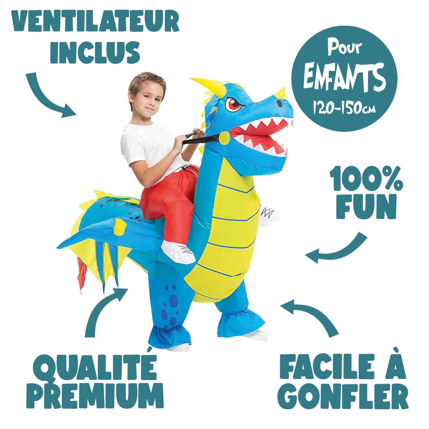 Costume Gonflable Enfant (120 - 150 cm) – Dragon