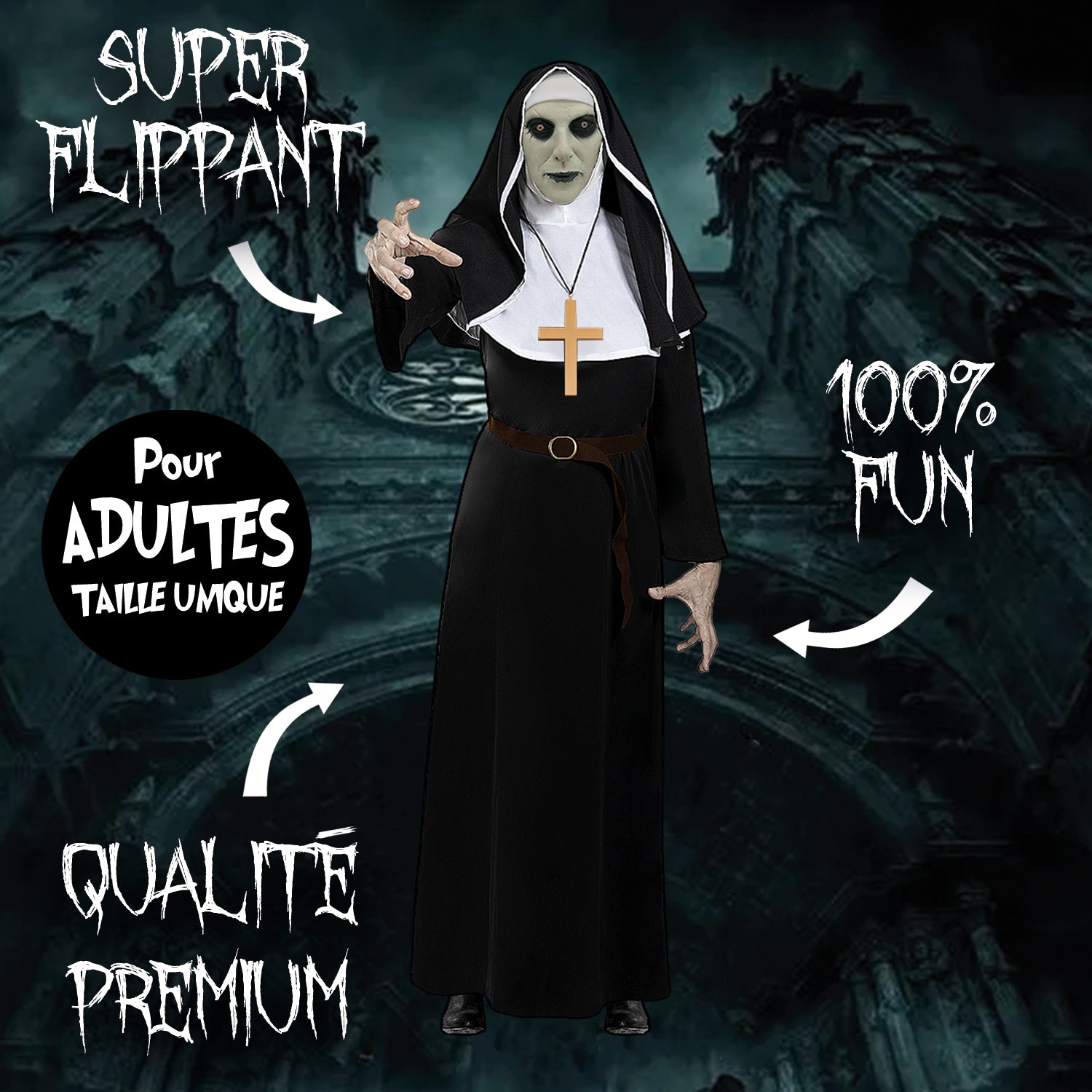 Déguisement La Nonne Complet : Costume et Masque
