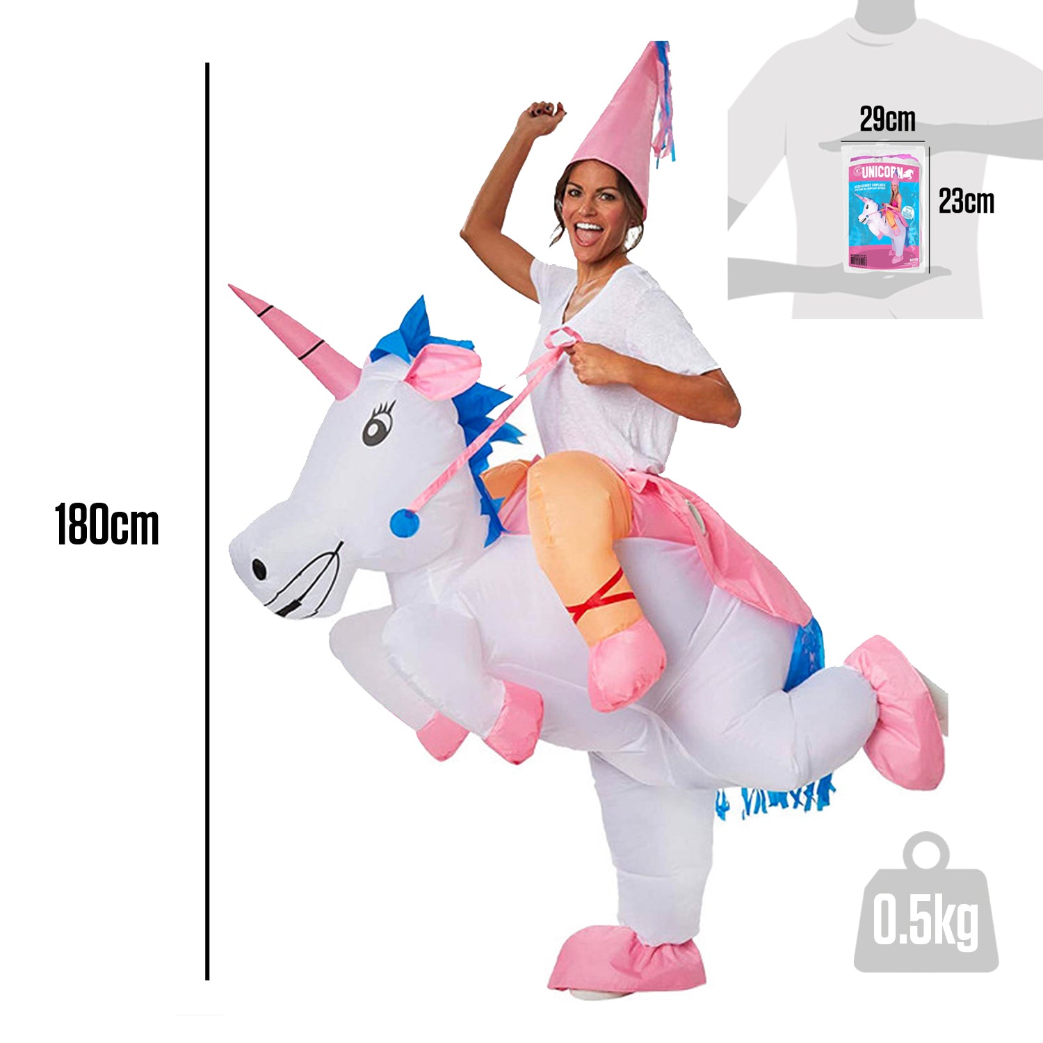 Costume Gonflable Adulte – Licorne