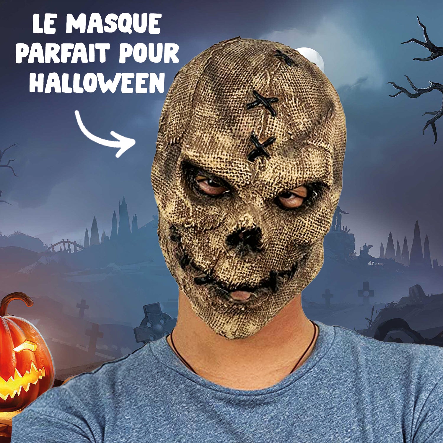 Masque Halloween Epouvantail