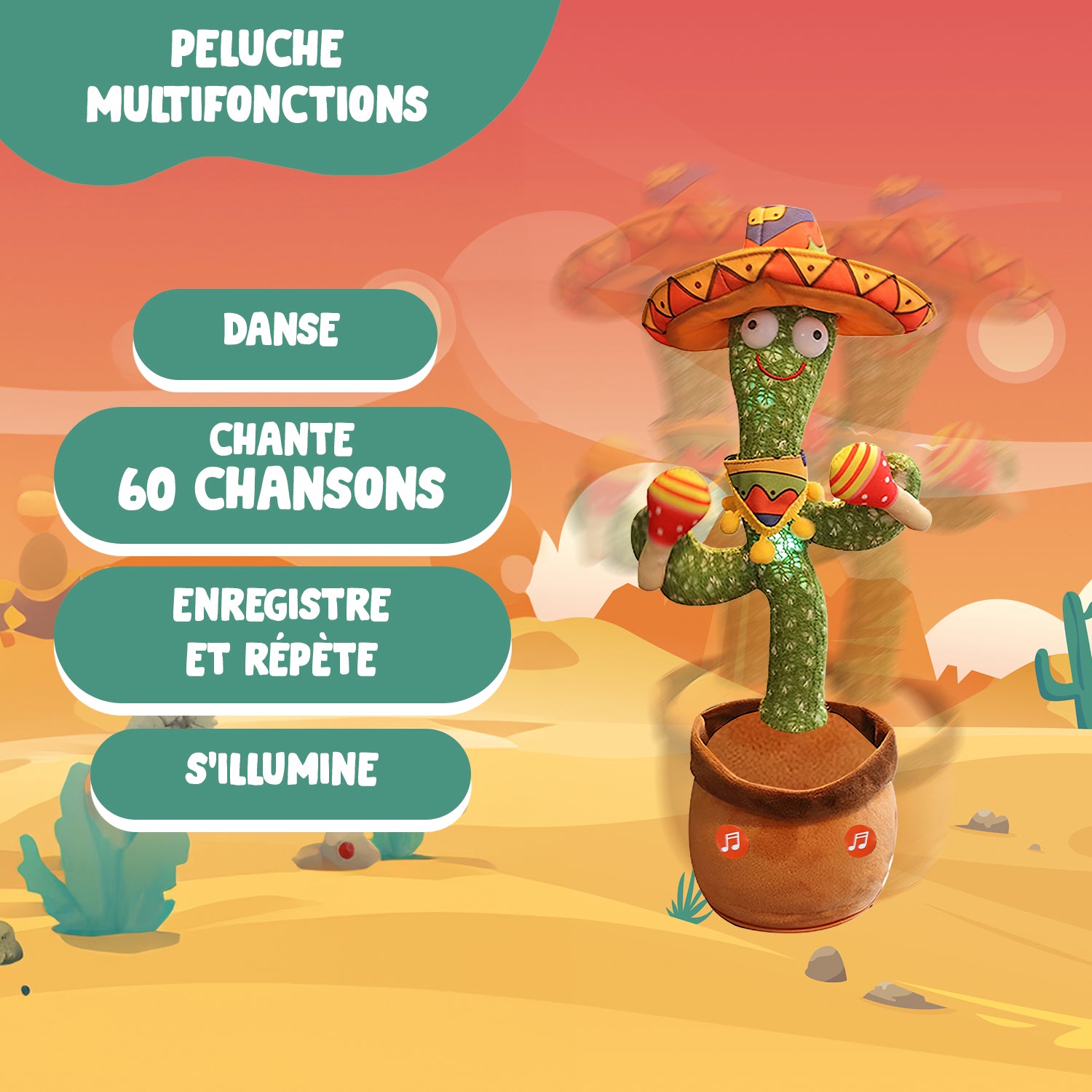 Peluche Dansante – Cactus Mexico