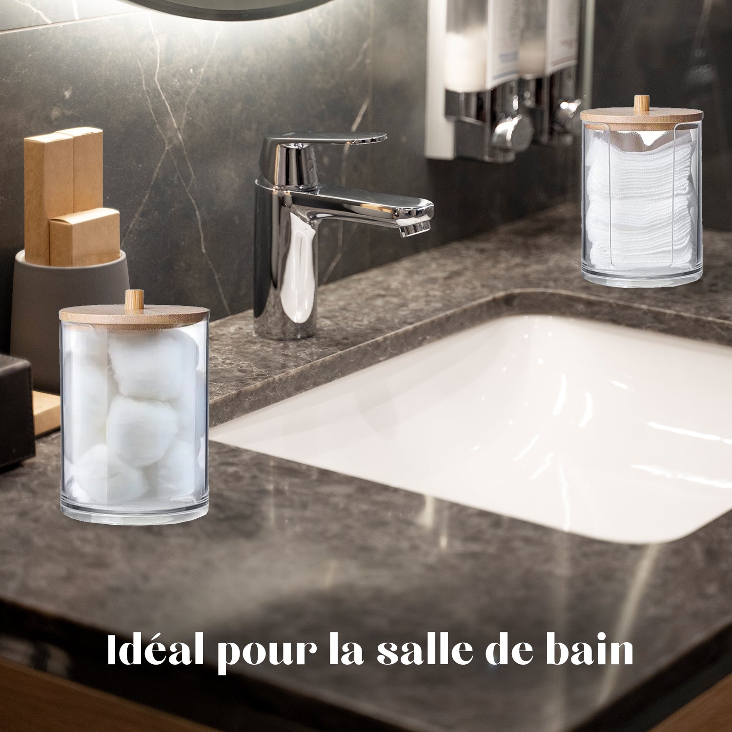 3 Boites de Rangement pour Salle de Bain