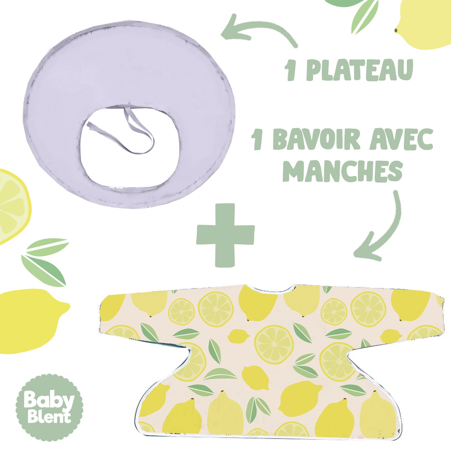 Kit Bavoir et Plateau Baby Blent