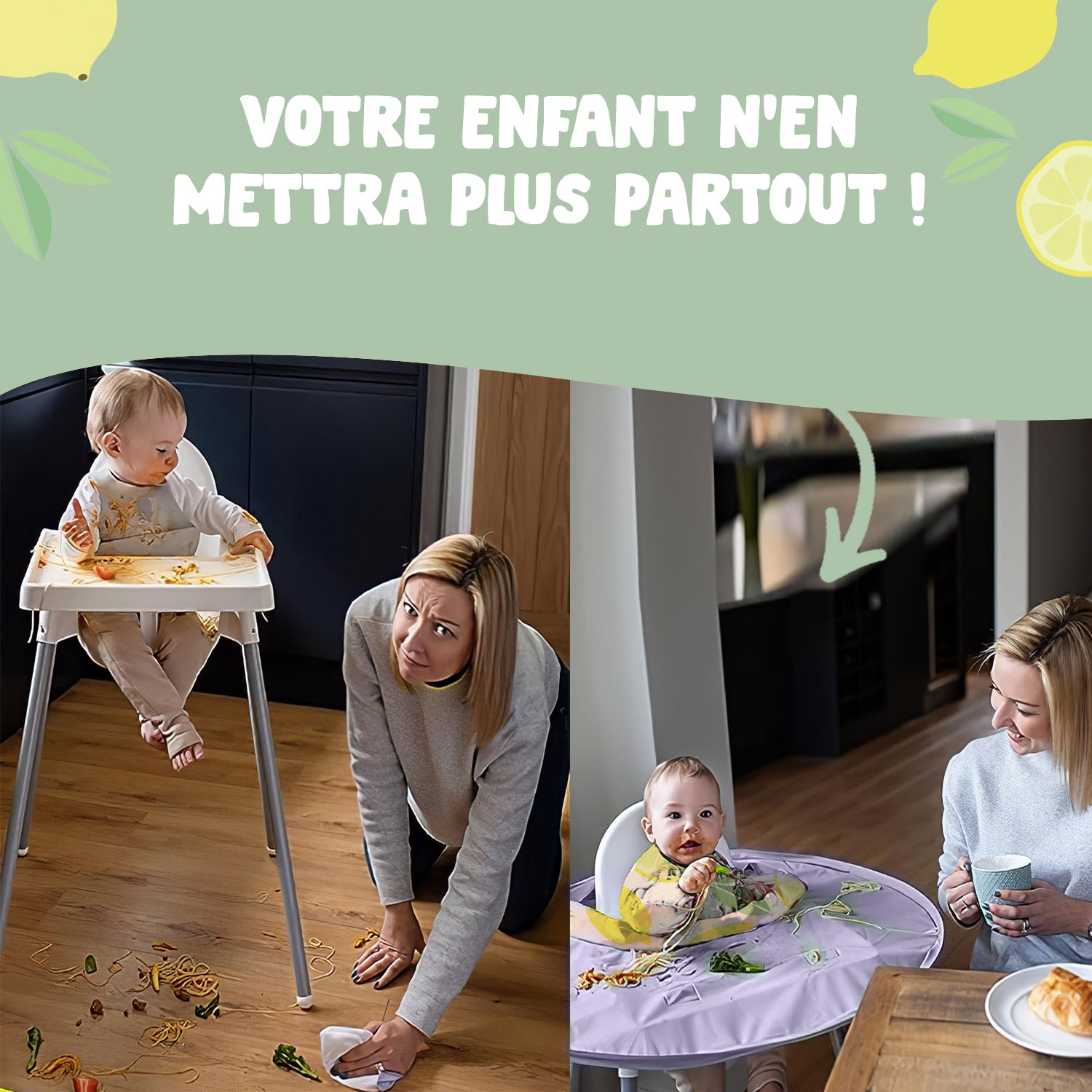 Kit Bavoir et Plateau Baby Blent