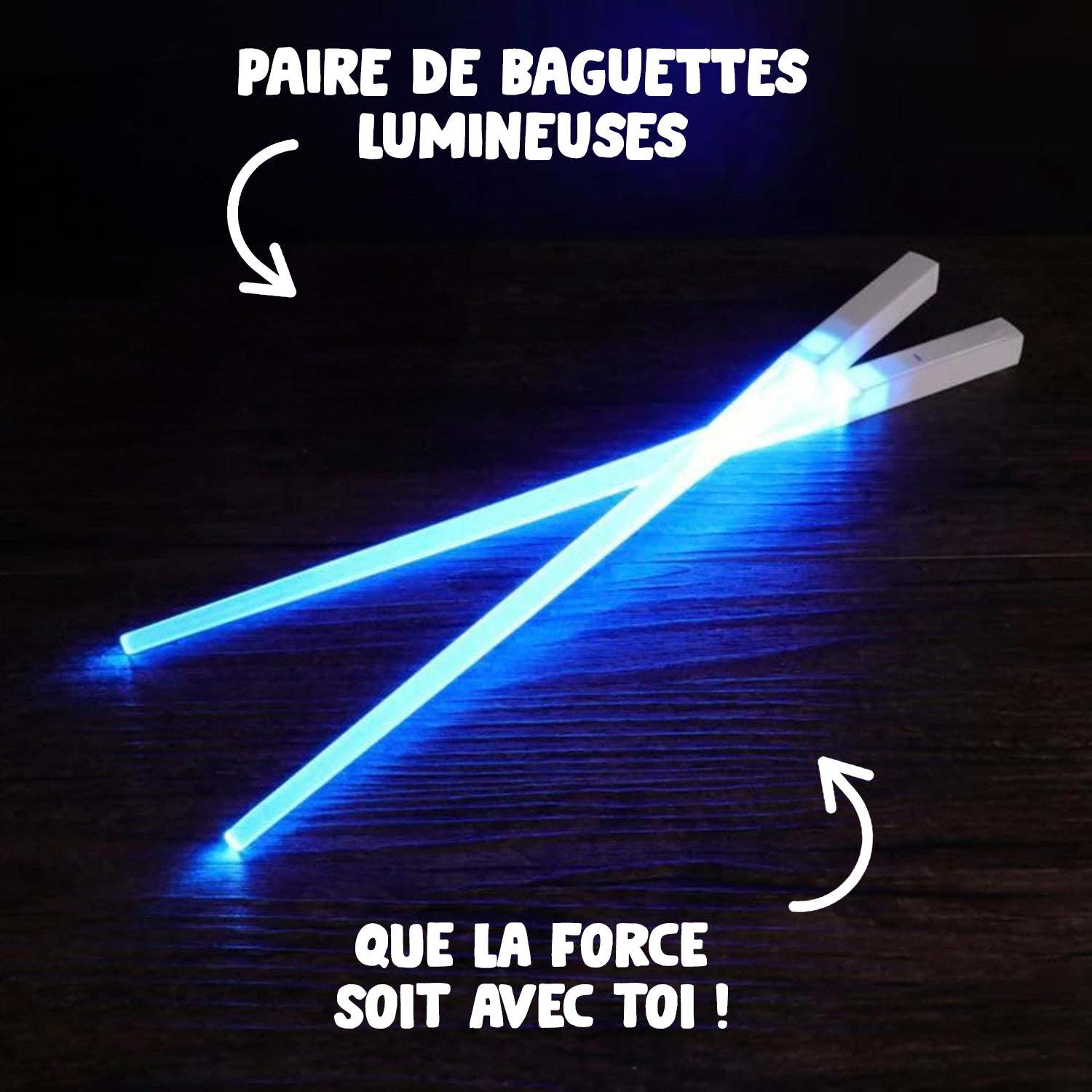 Paire de Baguettes Lumineuses Bleues