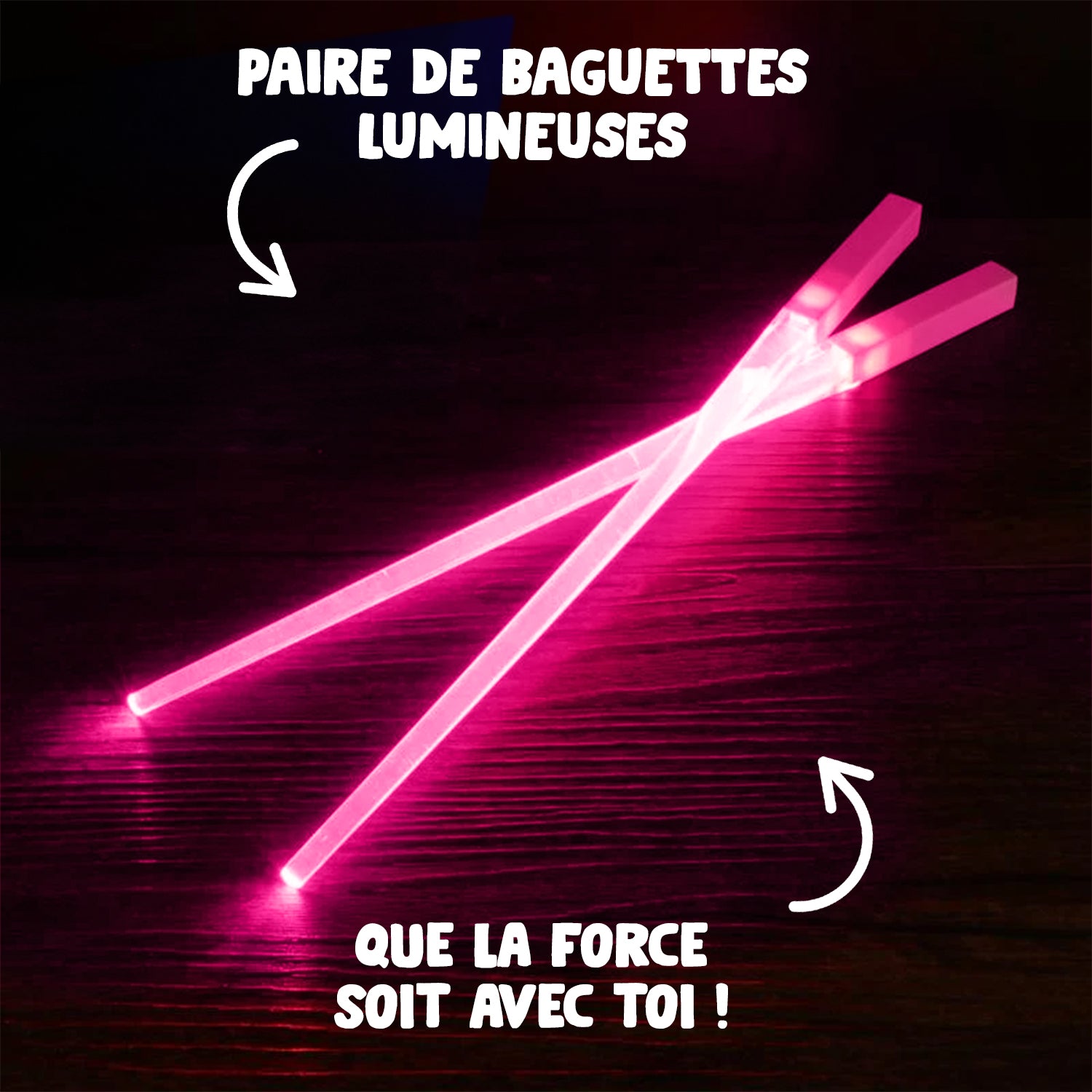 Paire de Baguettes Lumineuses Roses