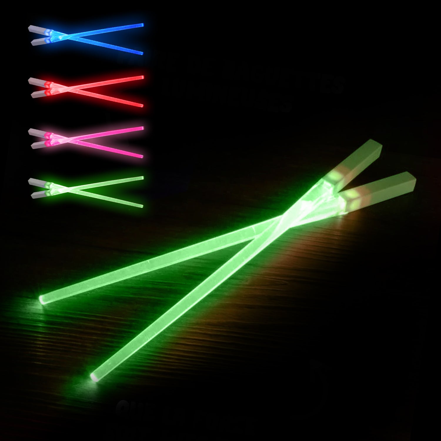 Paire de Baguettes Lumineuses Vertes