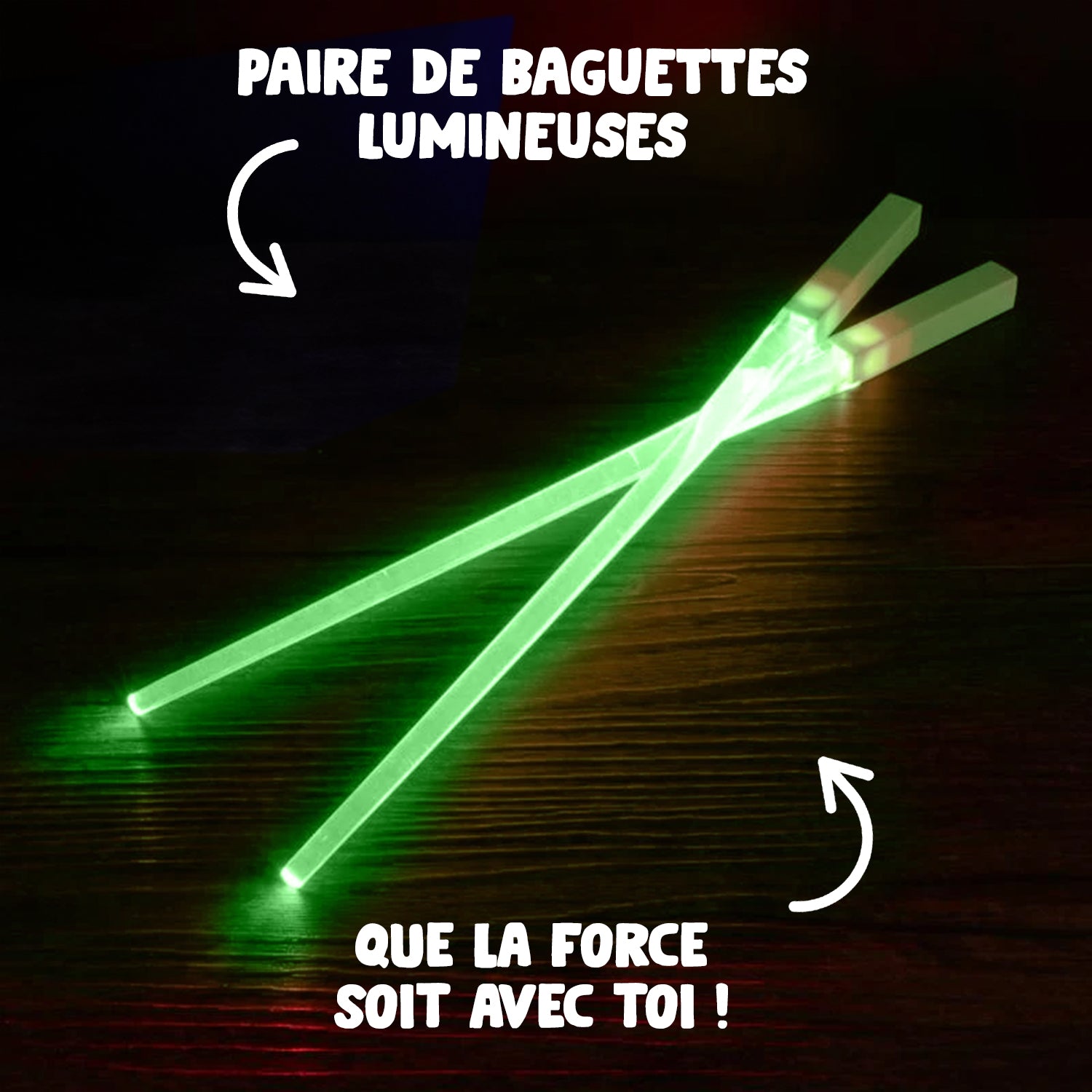 Paire de Baguettes Lumineuses Vertes