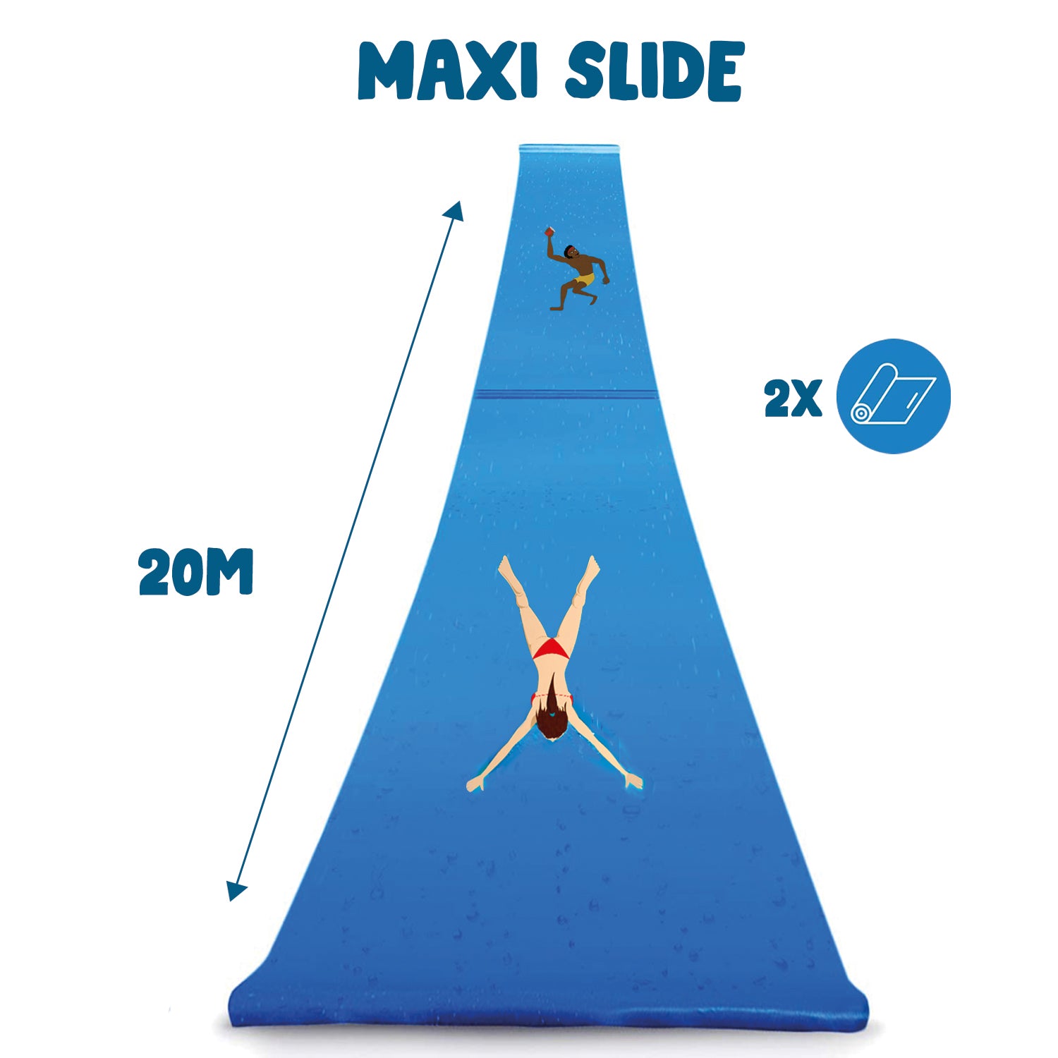 Pack Ventriglisse - 2 Tapis de Glisse 10 Mètres + 1 Litre Savon Extra-Glissant