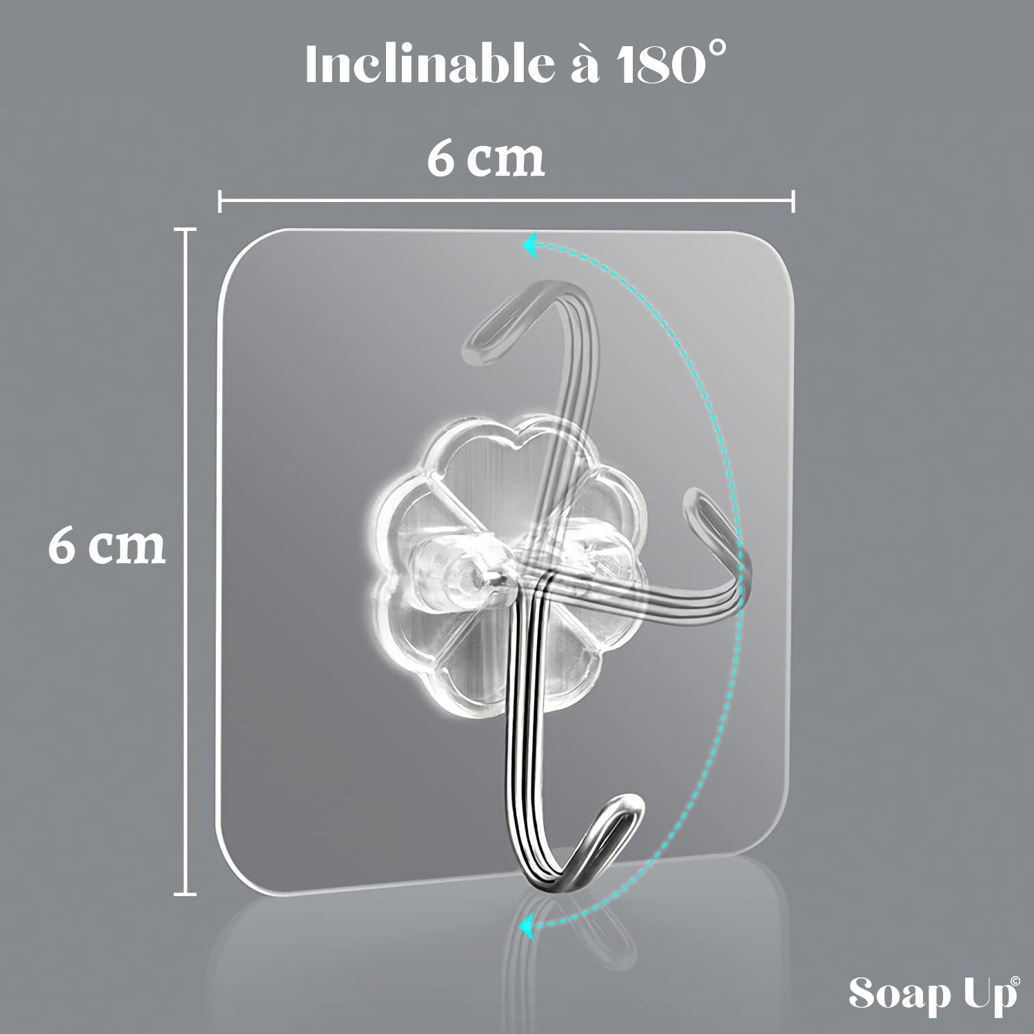 10 Crochets Adhésifs Muraux