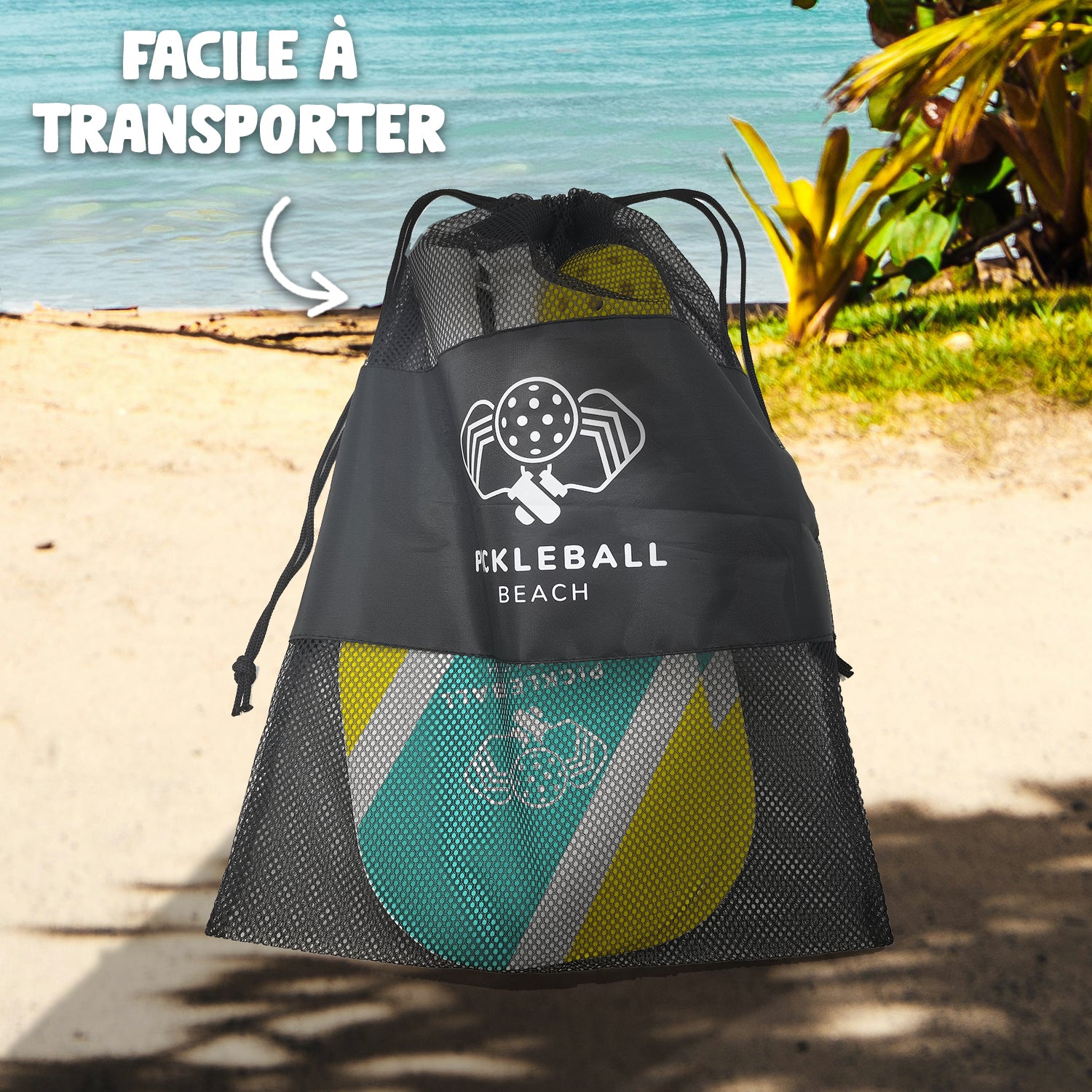 Jeu de Pickleball de Plage
