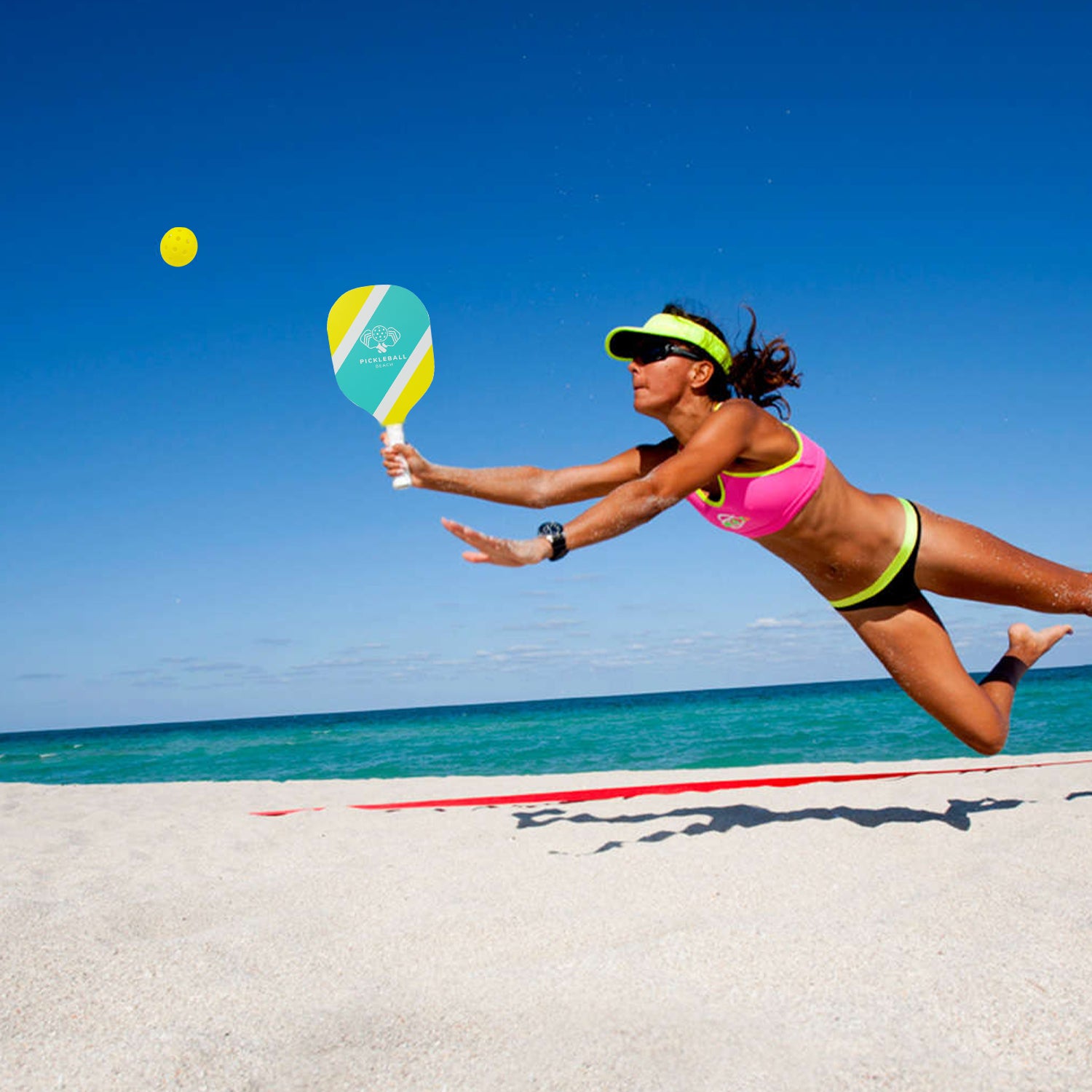 Jeu de Pickleball de Plage