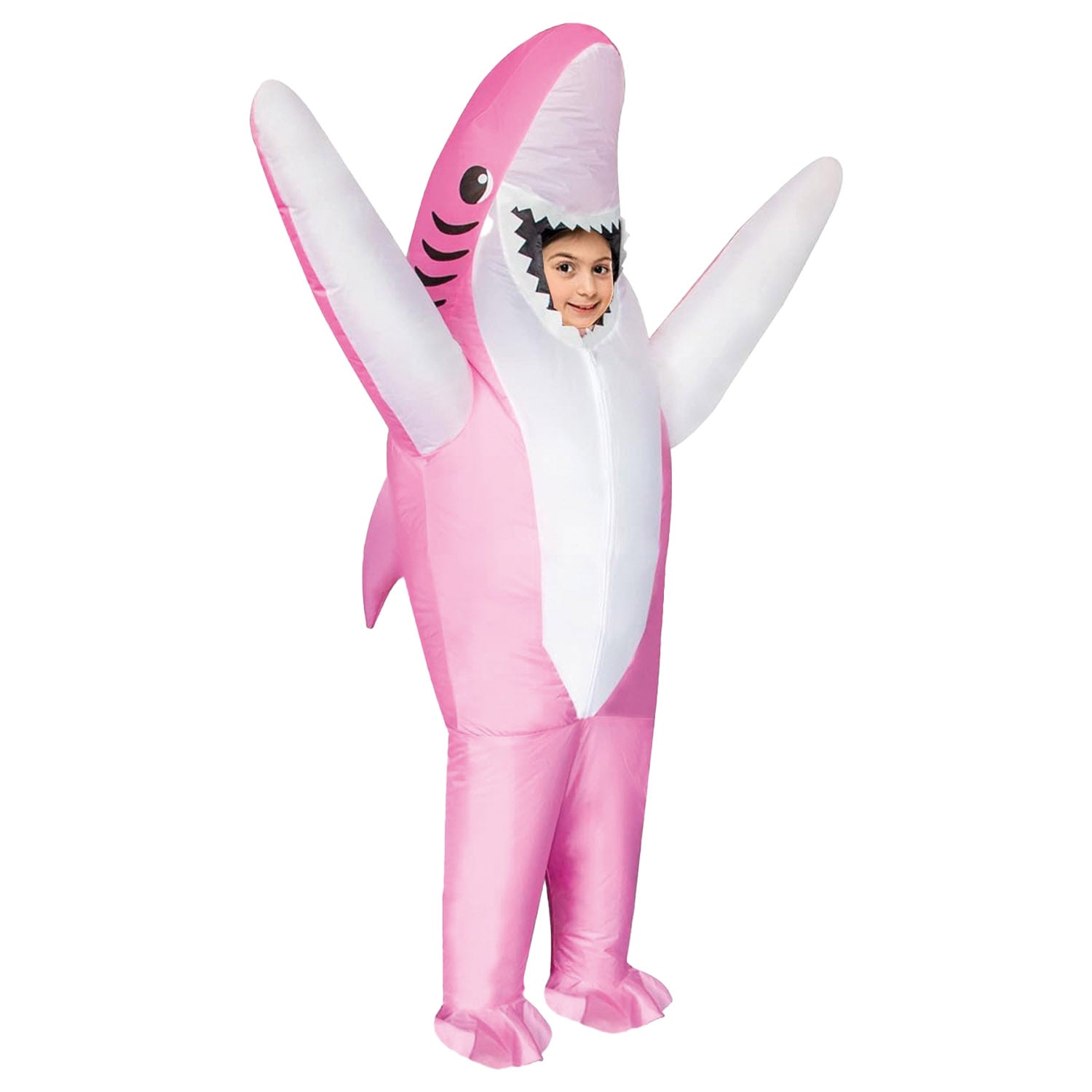Costume gonflable Requin Rose pour Enfants
