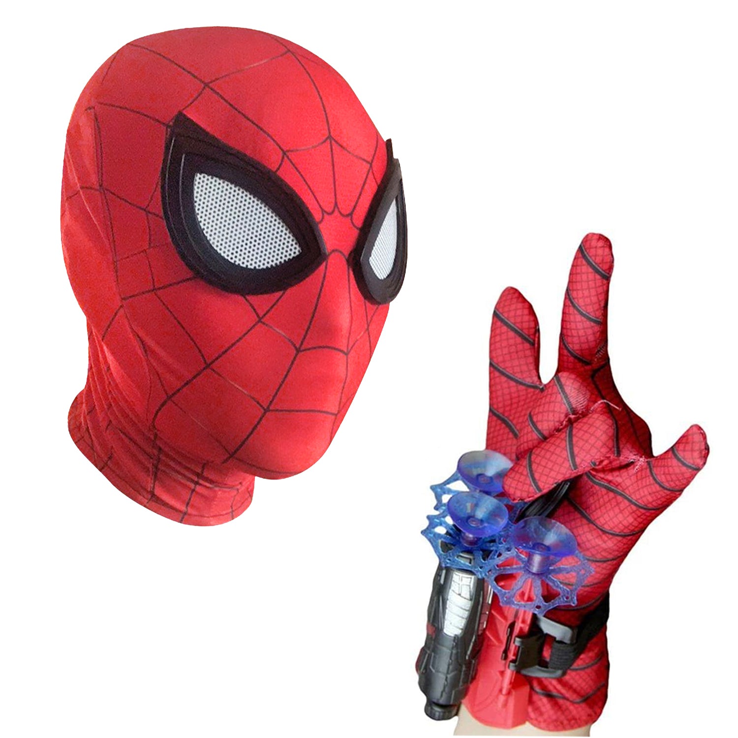 Masque Spider Rouge + Lanceur de Toiles