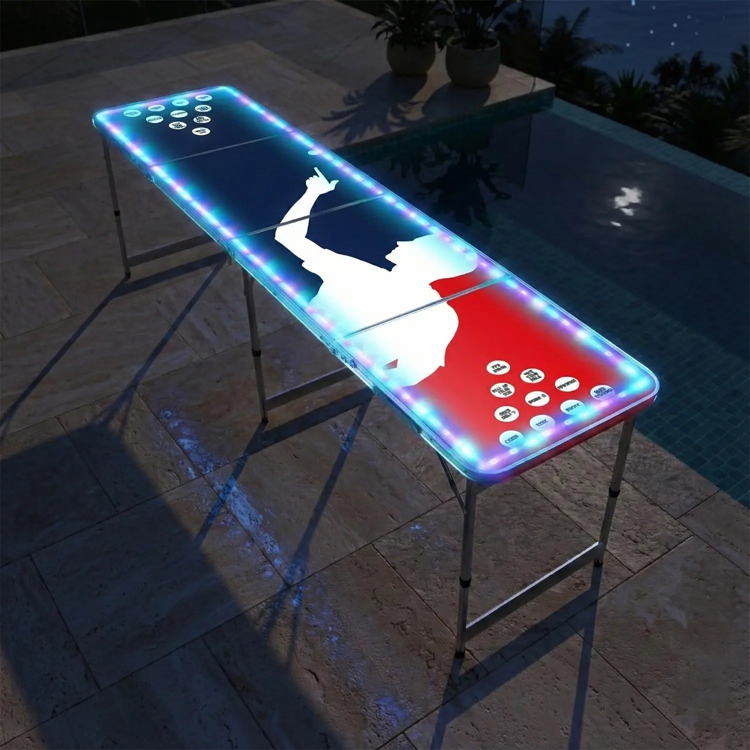 Table Beer Pong Lumineuse Flash