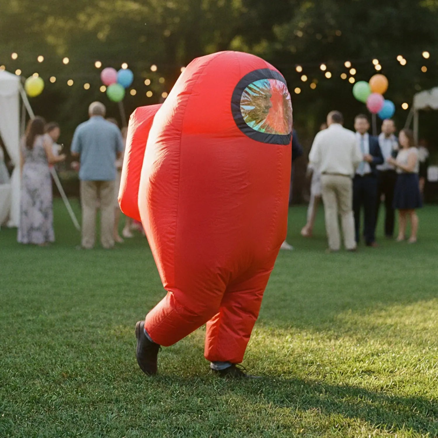 Costume gonflable Astronaute Rouge