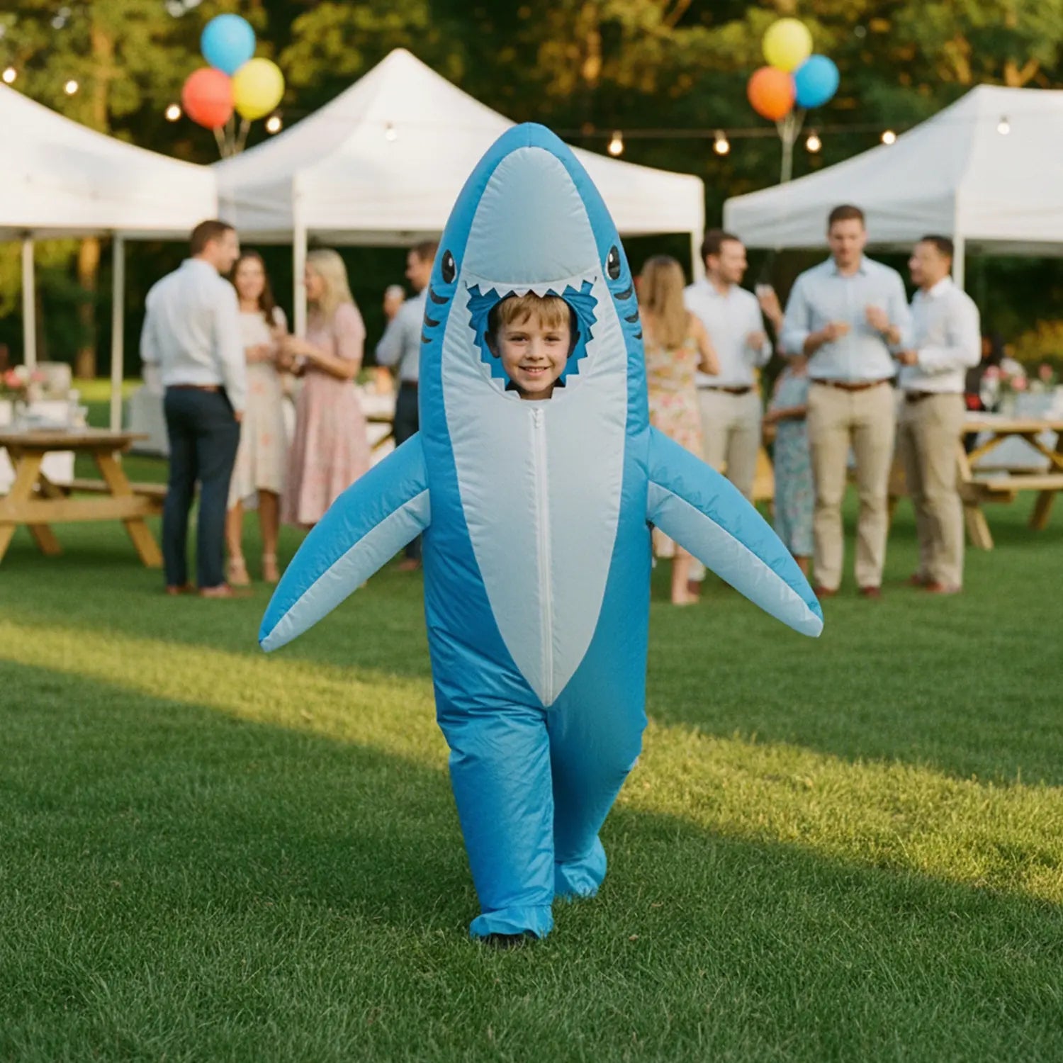 Costume gonflable Requin Bleu pour Enfants