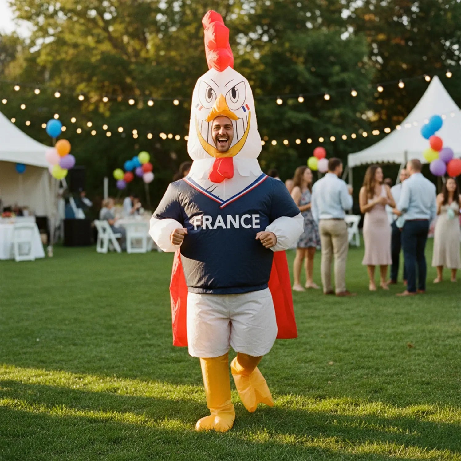 Costume gonflable Super Coq