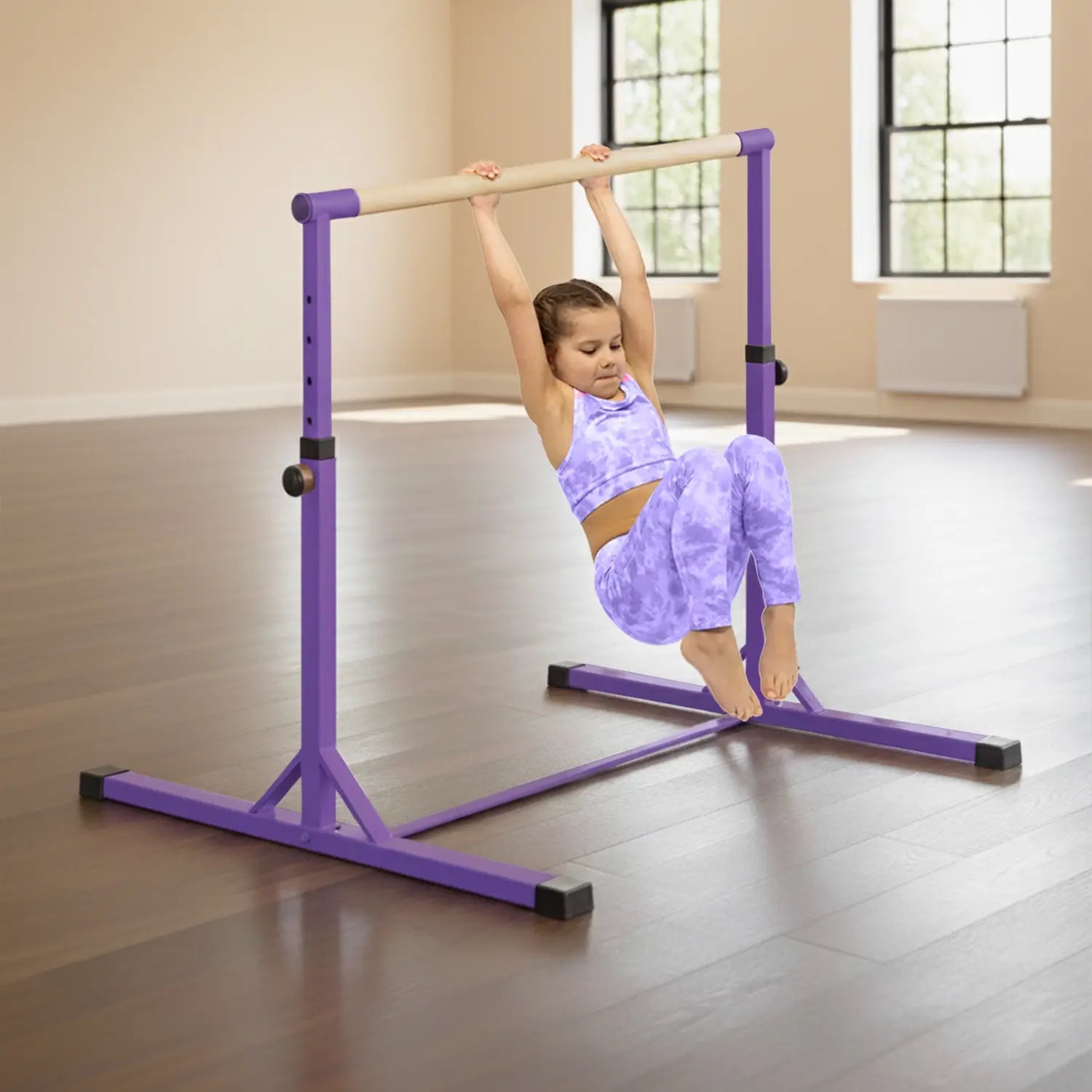 Barre Fixe de Gymnastique pour Enfant Violette