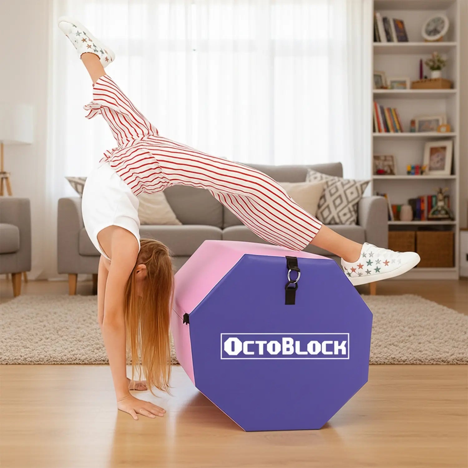 Bloc Octogonal de Gymnastique Rose & Violet