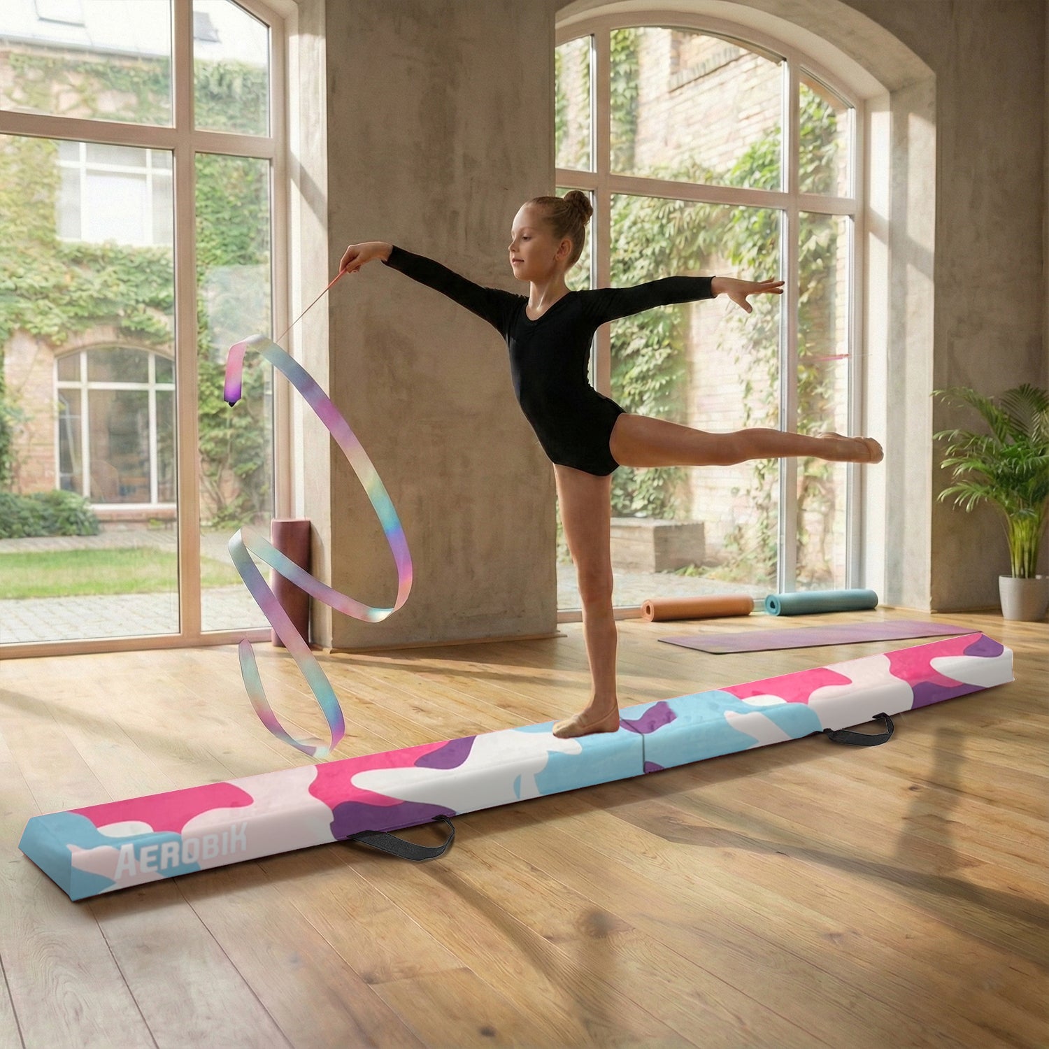 Poutre de Gymnastique Pliable pour Enfants Aerobik® – Camouflage