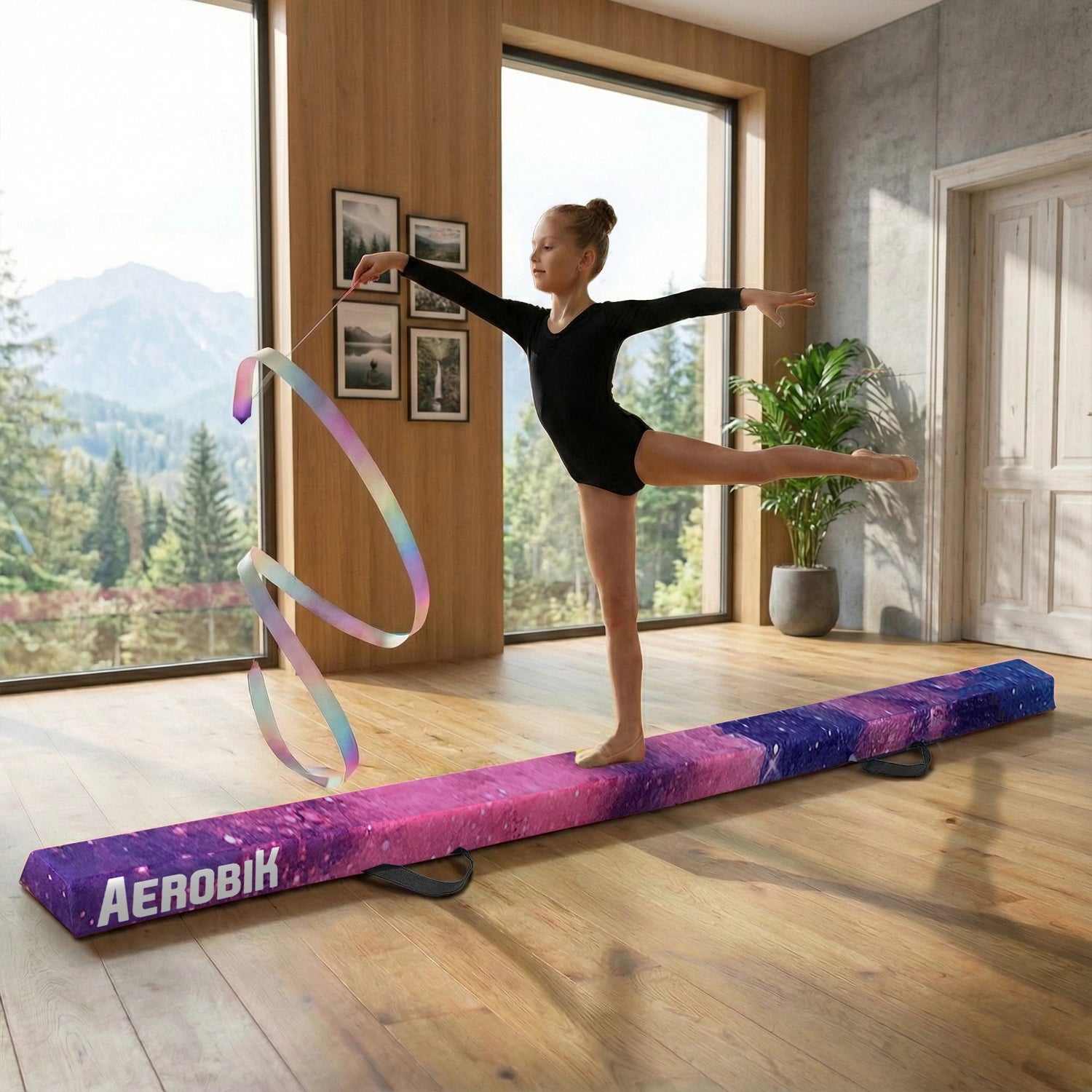 Poutre de Gymnastique Pliable pour Enfants Aerobik® – Galaxy