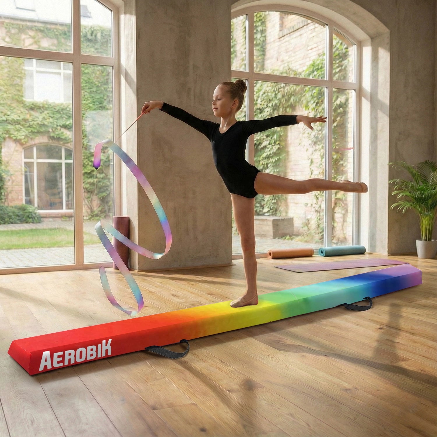 Poutre de Gymnastique Pliable pour Enfants Aerobik® – Rainbow