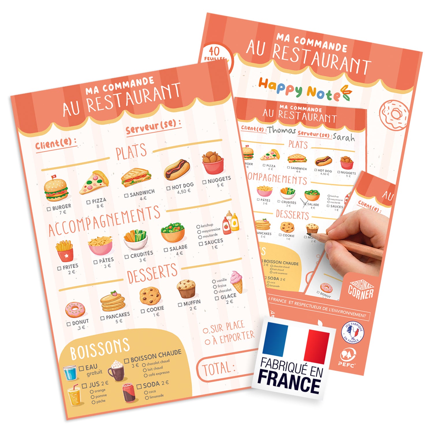 Happy Note® – Ma Commande au Restaurant