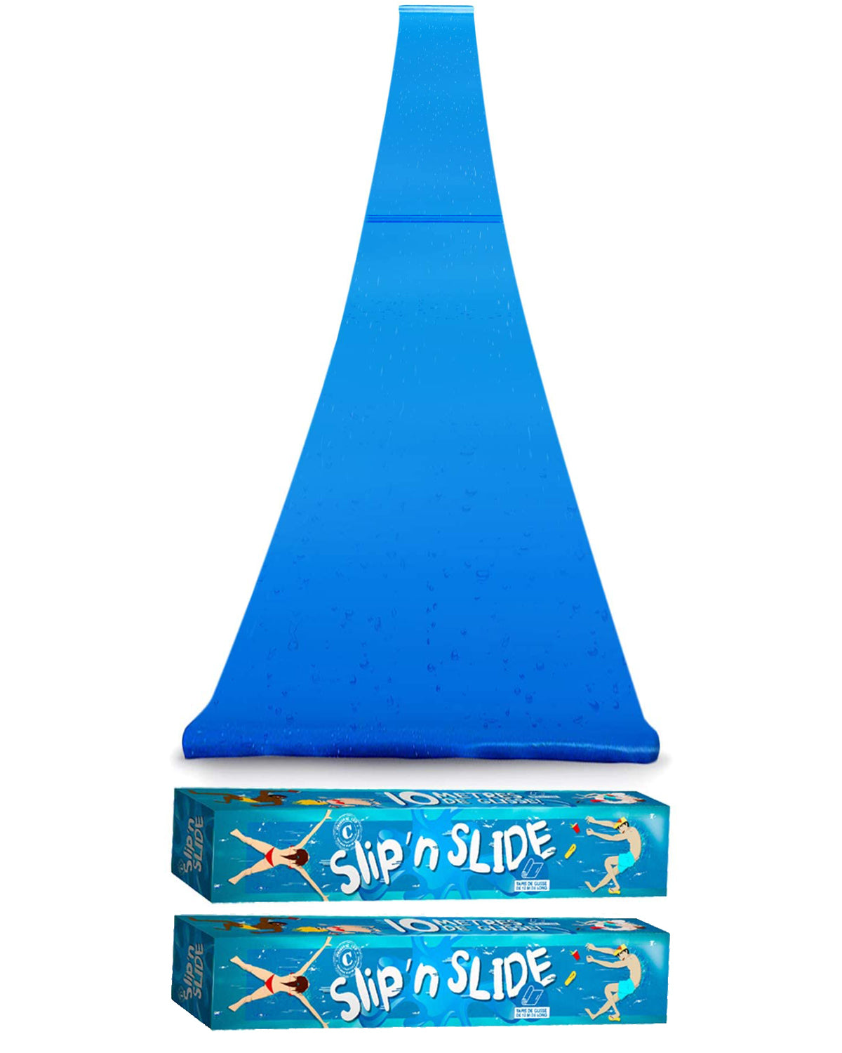 2 Tapis de Ventriglisse de 10 mètres Bleus - Slip'n Slide
