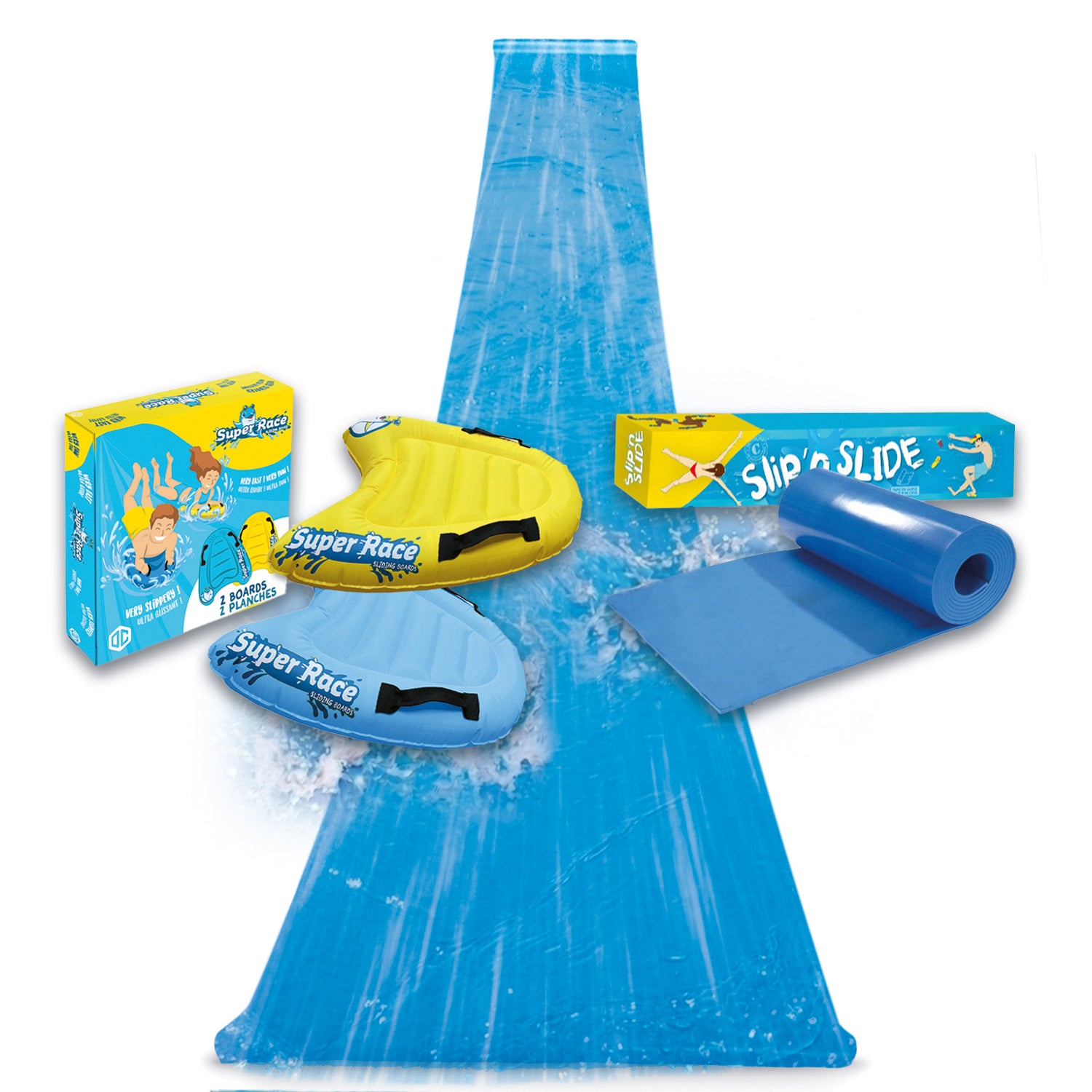 Pack Ventriglisse - 1 Tapis de Glisse 10 Mètres + 2 Bodyboards pour mieux Glisser