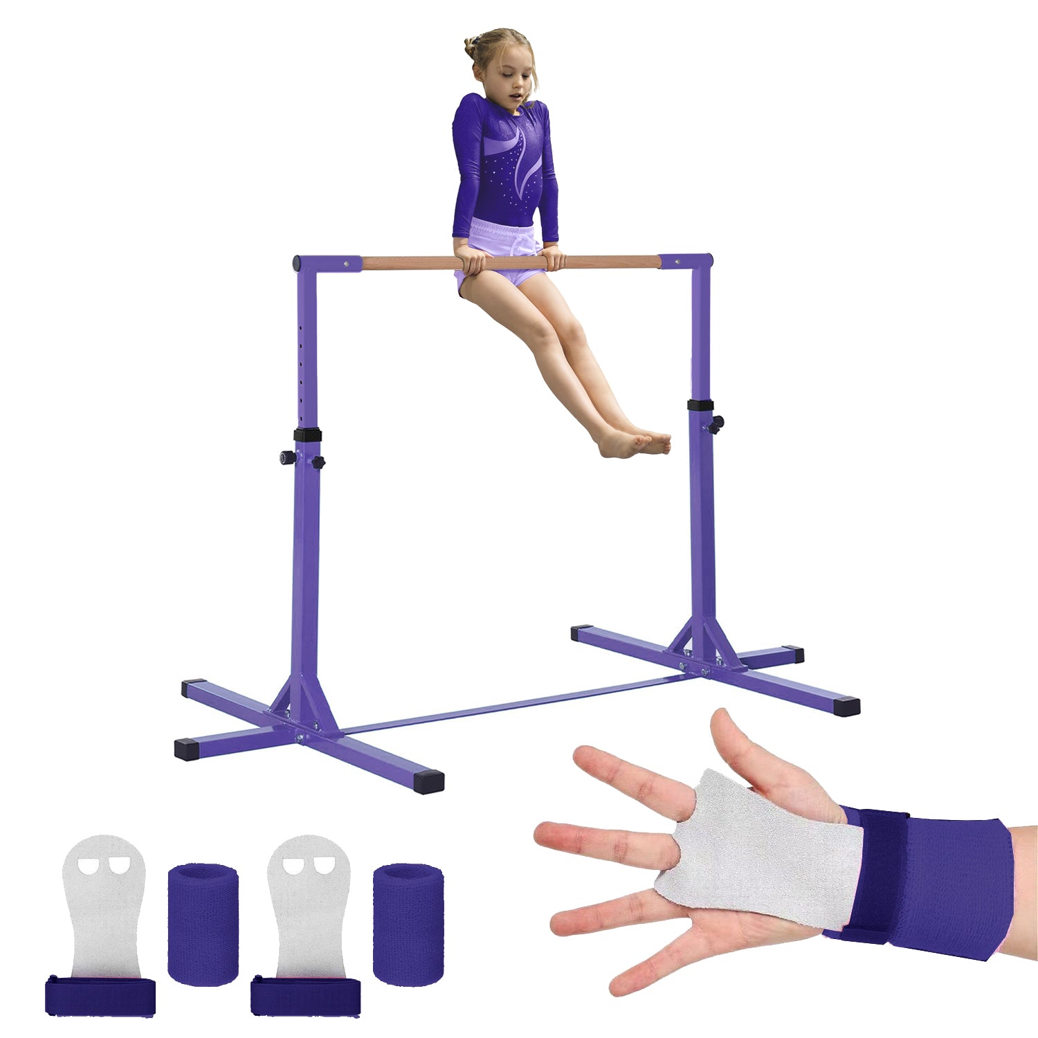 Barre Fixe de Gymnastique pour Enfant Violette