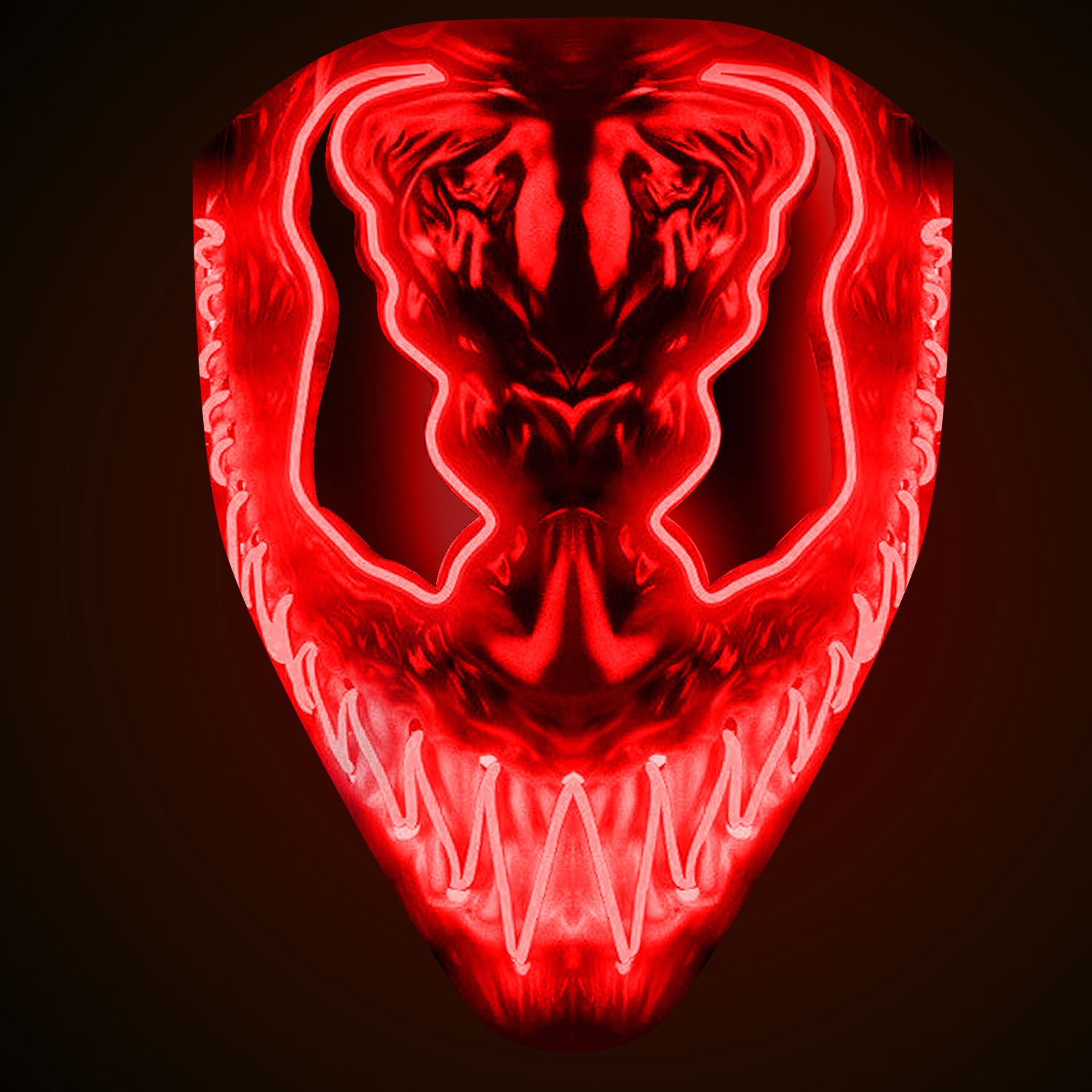 Led Mask Demon Red